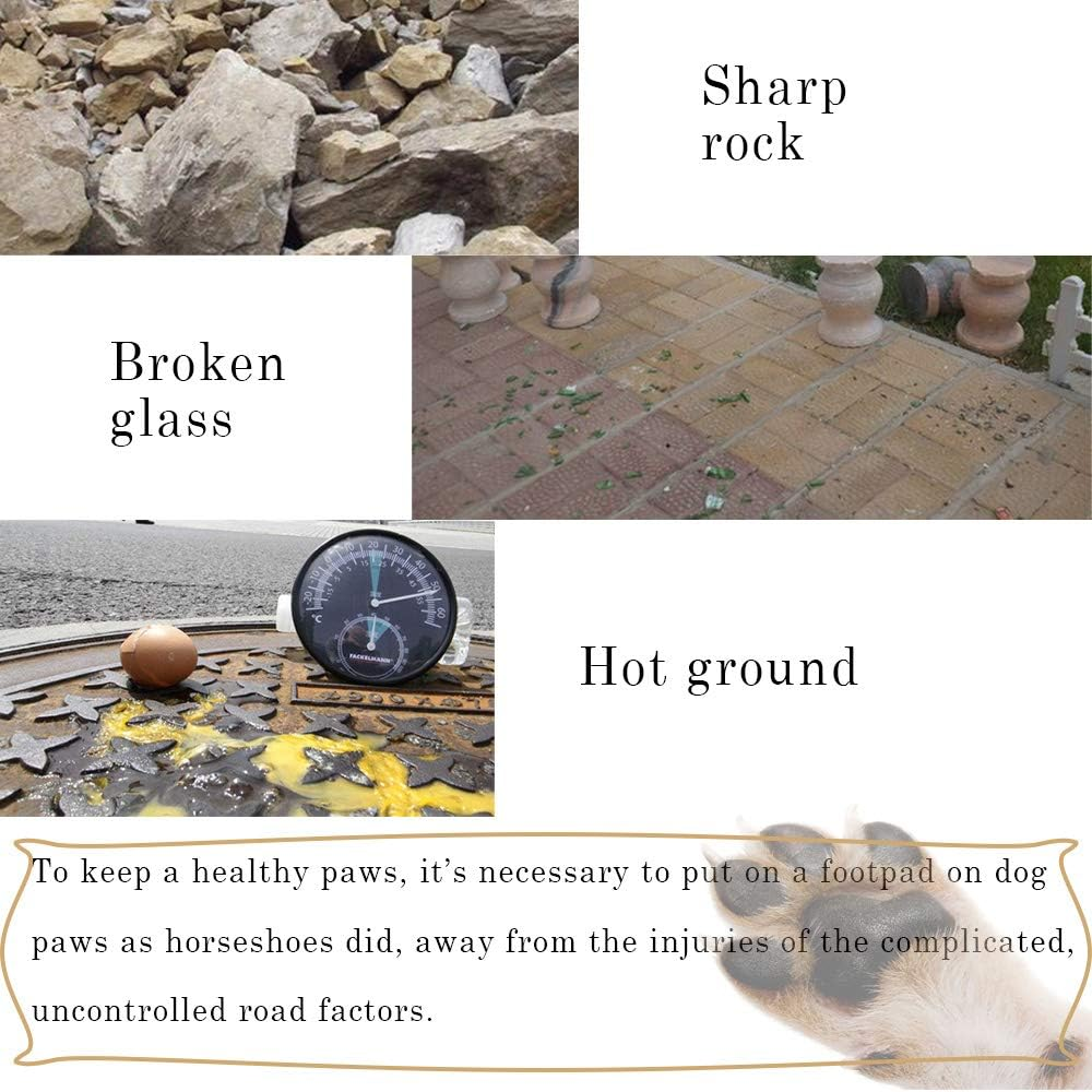 8 Hojas Dog Paws Self Adhesive - Travel Dog Paw Protector, Pet Paw Pad, Walking Dog Shoes, Avoid Injured Scalds for Outdoor Activities image number 1