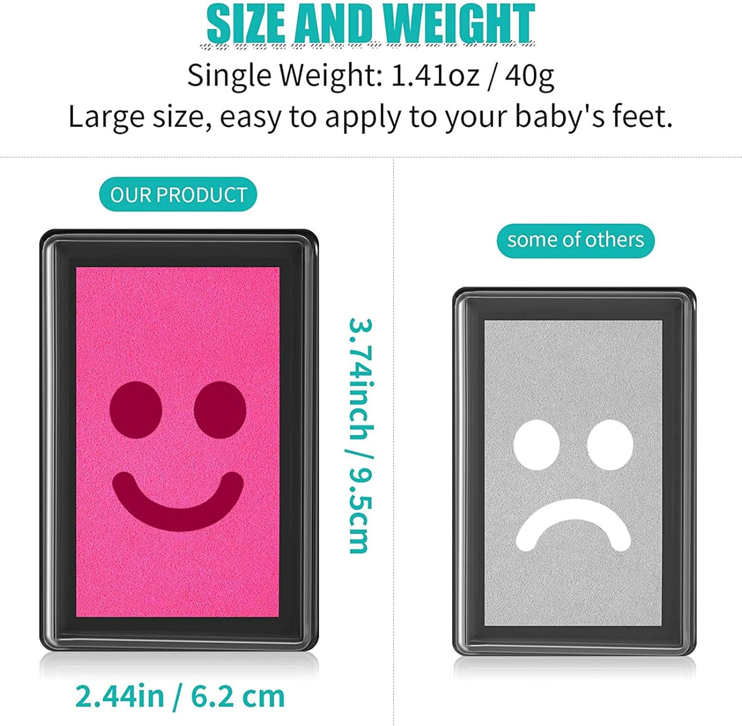 6 Reusable Baby Ink Pads, Footpri Ink Pads, Handpri Footpri Mud, Te Impressive Commemorative S for Boys and Girls, Non and Acid Ink, Easy to Wipe and Clean Skin 6Color image number 5