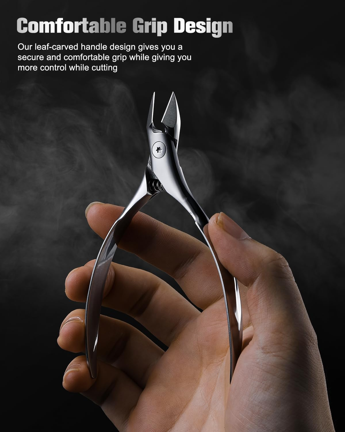 FERYES Tilted Straight Blade Ingrown Toenail Clipper, Stainless Steel Toenail Clippers for Thick Nails, Sharp Toe Nail Clippers for Seniors for Ingrown Toenail Care (Silver) - Silver image number 4