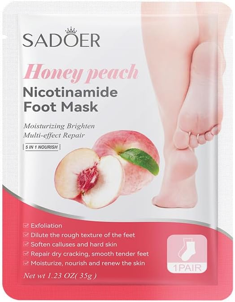Nicotinamide Foot Mask Set, 6 Fruit Varieties, Moisturising Multi-Effect Repair, 35G image number 3
