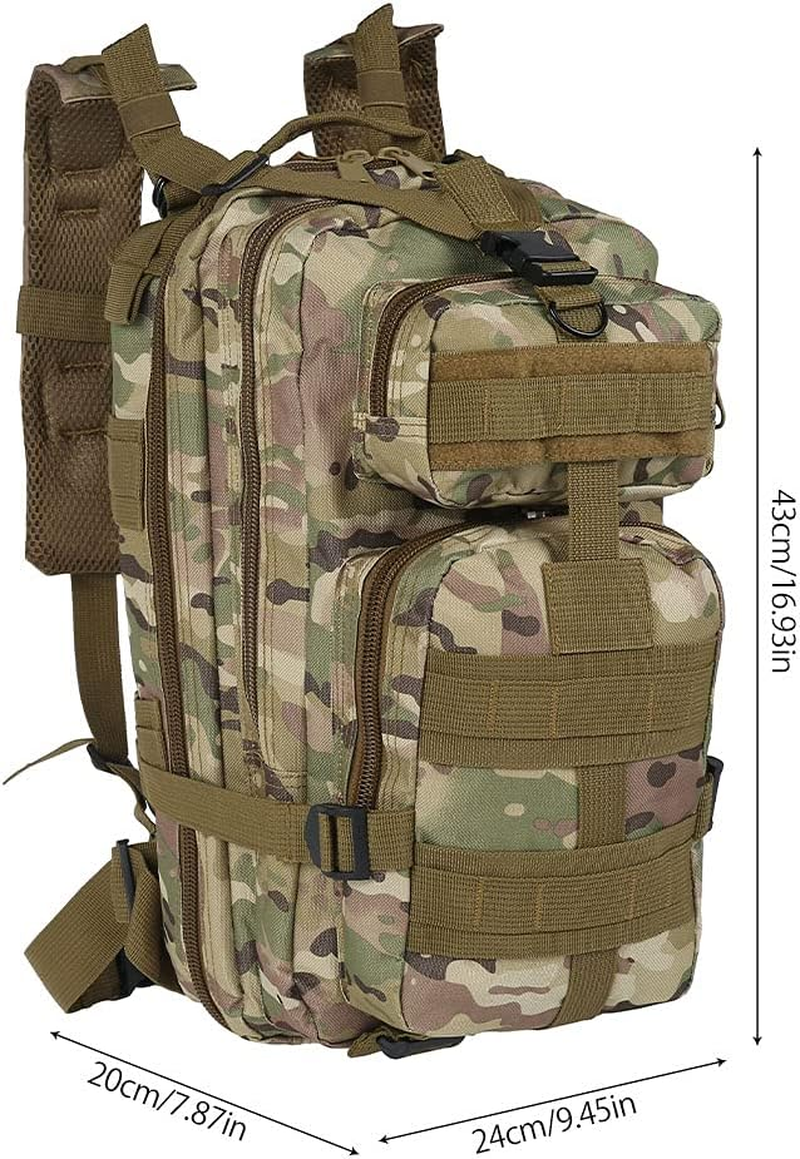 Tactical Military Backpack 30L Outdoor Hiking Backpack, Sport Hiking Trekking Camping Travel Backpack, Combat Rucksack Sturdy Durable for Hiking Cycling 17X 8X 10In image number 1