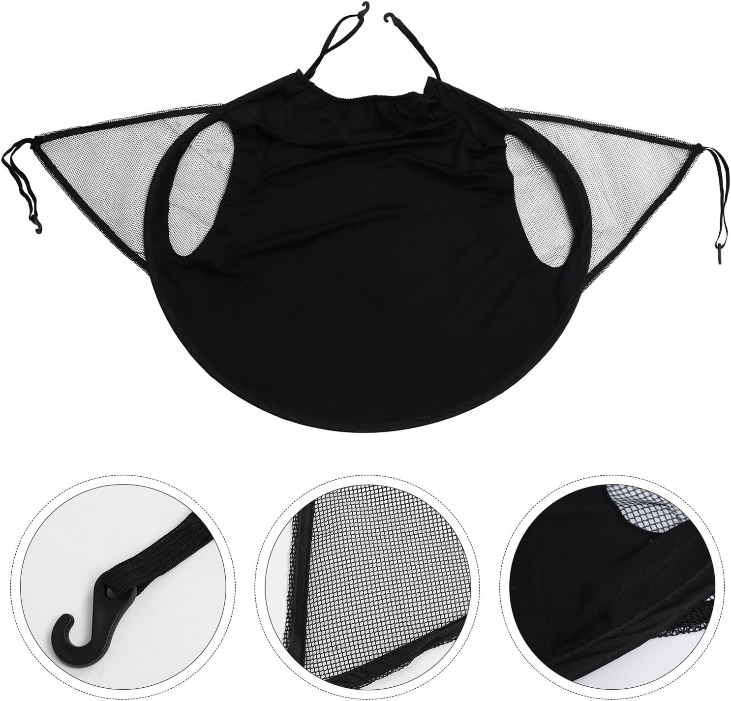 Stroller Sunscreen Umbrella with High Elastic Steel Core Flexible Strip Windproof Stroller Awning Accessory High-Density Elastic Cloth Sunshade for Pram and Car Seat Easy Storage