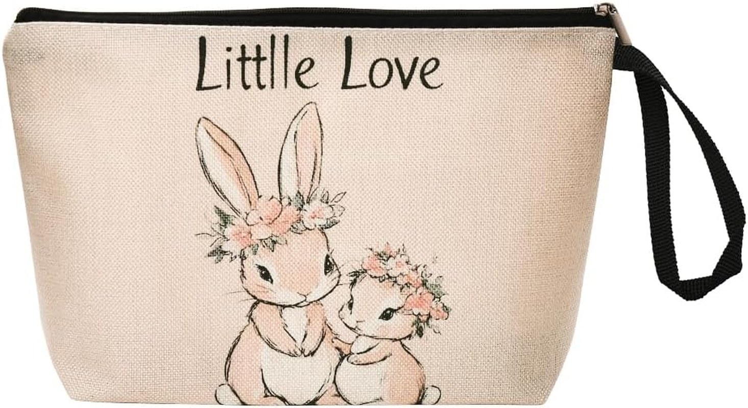Mothers Day Gifts for Mom Daughter Bunny Makeup Bag Easter Cosmetic Bags for Women