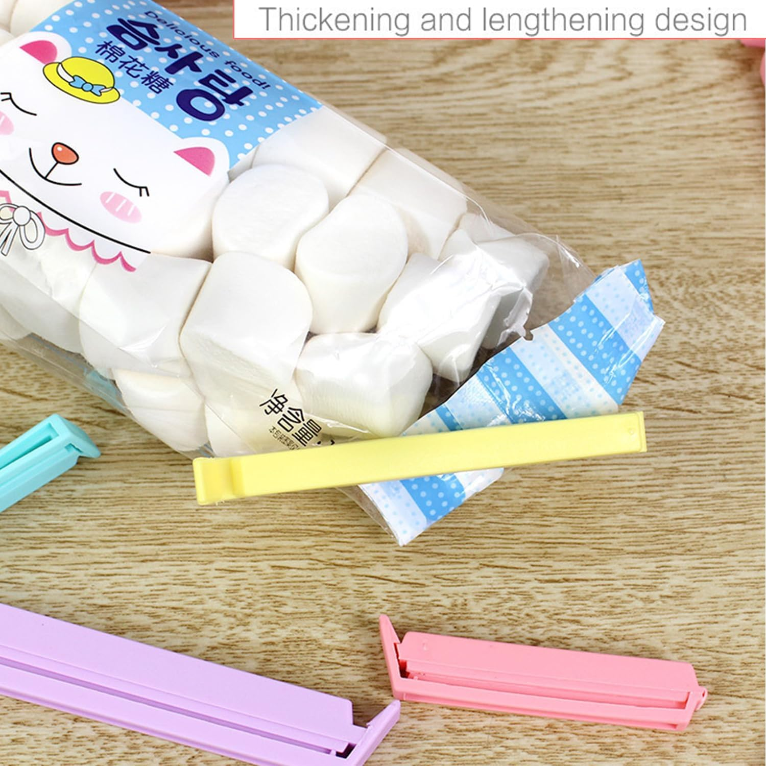 Yharnamite 16 Pcs Bag Sealing Clips, 3 Sizes Reusable Plastic Food Clips Bag Clips, Sealing Clips for Food Storage, Keeping Food Fresh image number 2