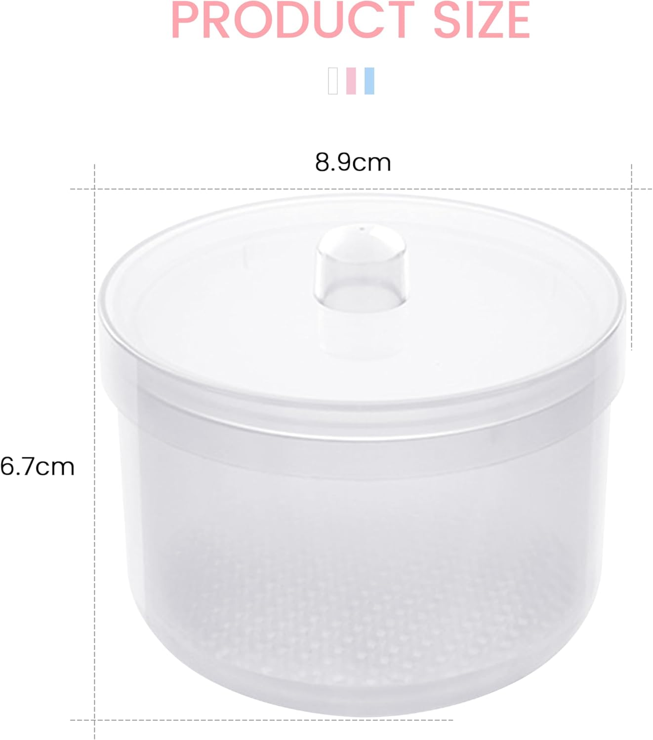 4Colors Nail Art Tools Cleaner Storage Box Nail Drill Bits Clipper Cutter Alcohol Soaking Cleaner Tweezers Accessories Clean Nail Tools (Clear)