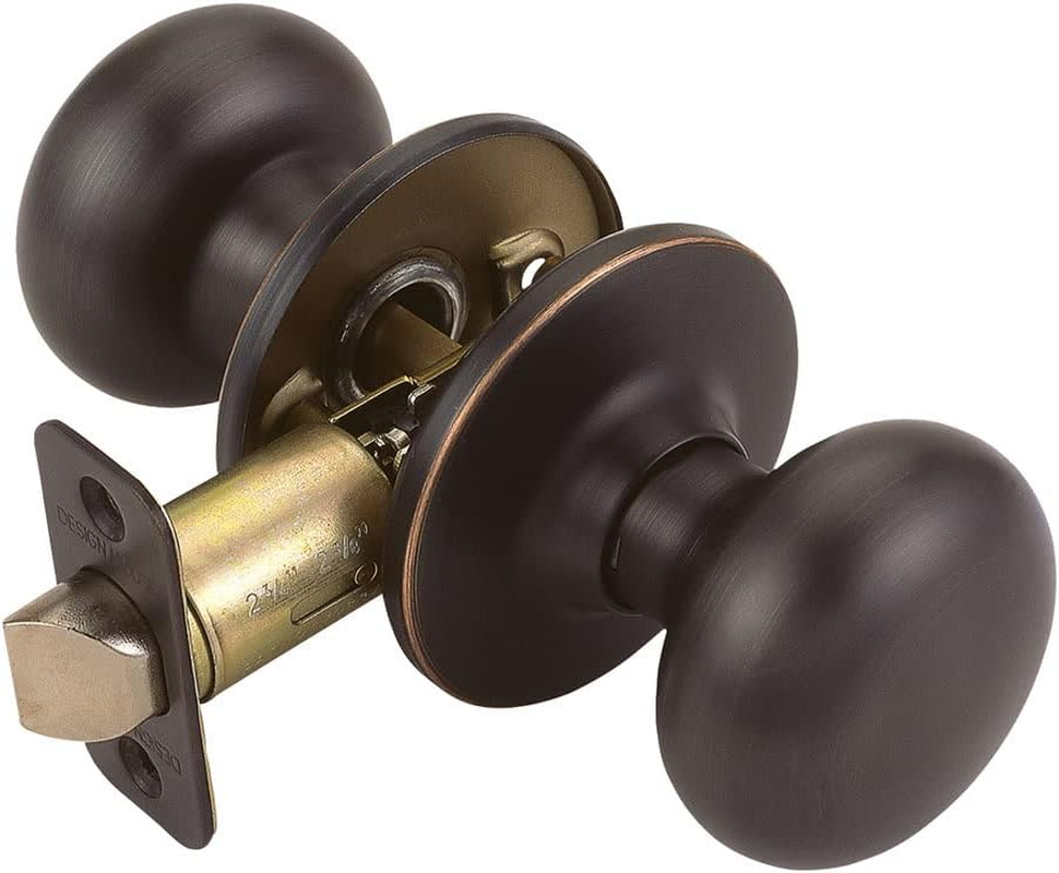 Design House 753251 Cambridge Dummy Door Knob, Reversible for Left or Right Handed Doors, Polished Brass Finish
