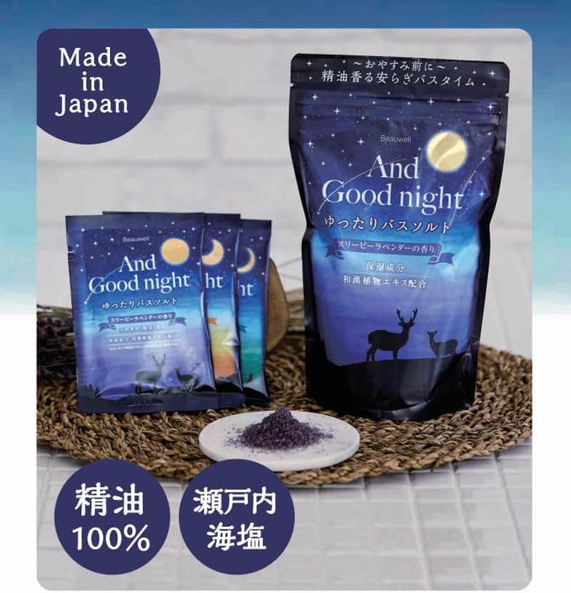 And Goodnight Relaxing Bath Salt, Value 12 Count (Seto Inshore Sea Salt), Sleepy Lavender, 1.4 Oz (40 G) X 12 Packs image number 3