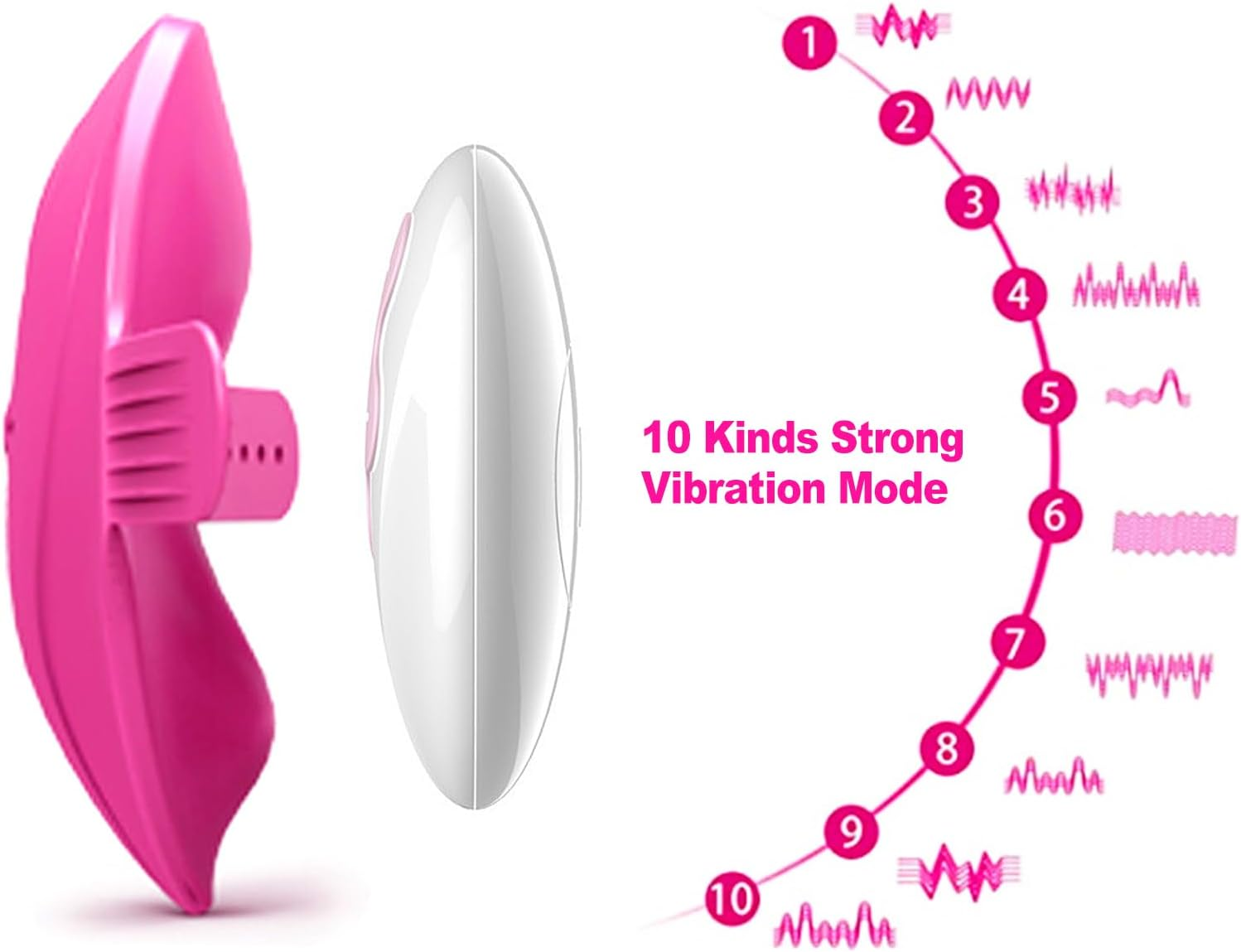 Butterfly Vibrators Sex Toys Massager for Women - 10 Vibration Modes Adult Toys Sex Machine Remote Control Prostate, Wearable Clit Suckers Thrusting Bullet Panty Vibrator Clitorious Stimulator for Couple image number 4