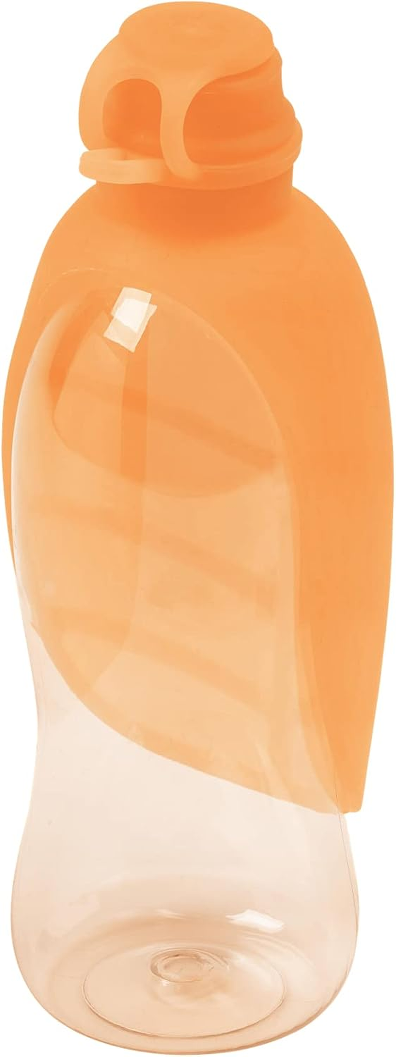 United Pets Leaf Design Orange Silicone Water Dispenser for Dogs