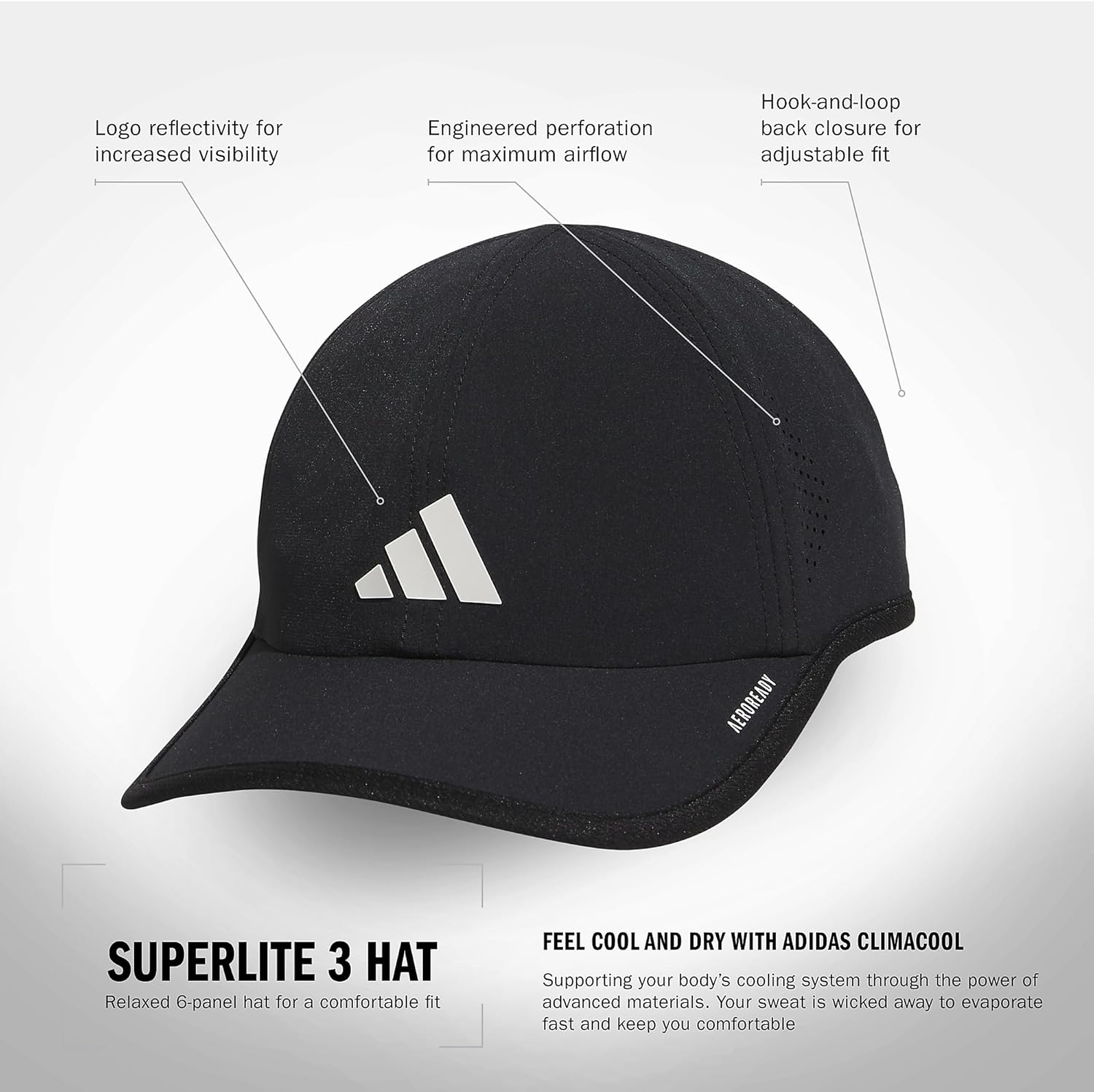 Adidas Mens Superlite 3.0 Relaxed Fit Adjustable Performance Hat image number 1