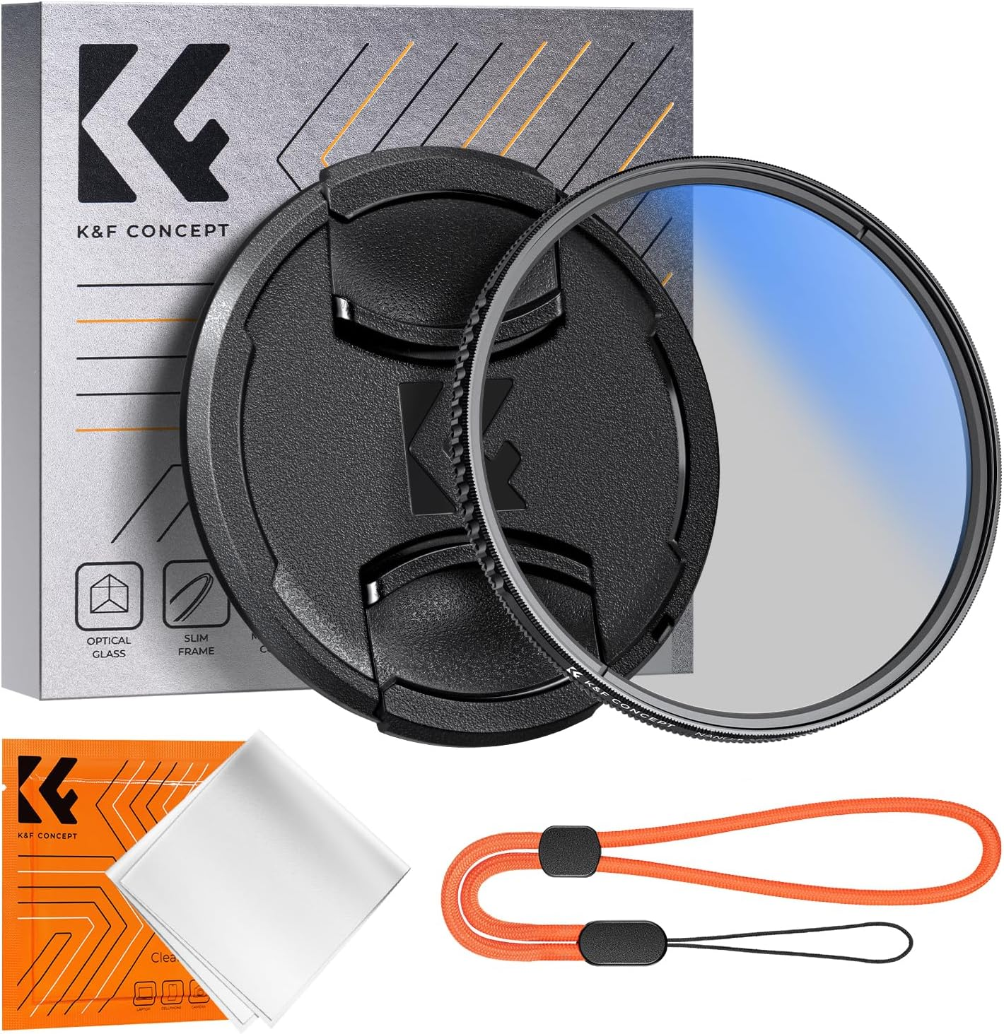 K&F Concept 95Mm Circular Polarizer Filter with Lens Cap Cleaning Cloth Optical Glass Ultra Slim 18 Multi-Layer Coatings Polarizing Filter for Camera Lens (K-Series) image number 5