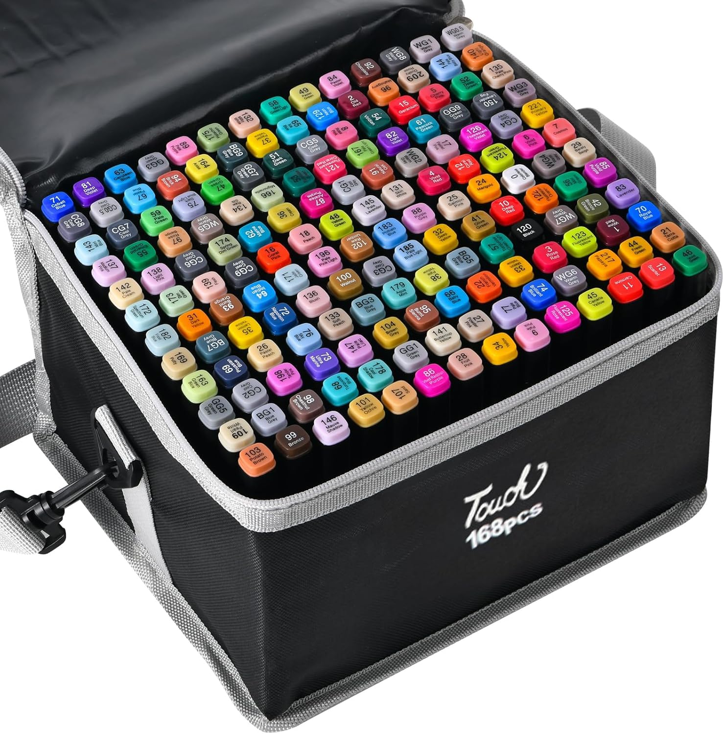 XIULIUU 168 Colors Alcohol Markers Set, Art Markers for Kids Adults Artists Coloring Painting Sketching, Alcohol Dual Tip Drawing Marker Set Perfect for Boys Girls Students Gift (168) image number 5