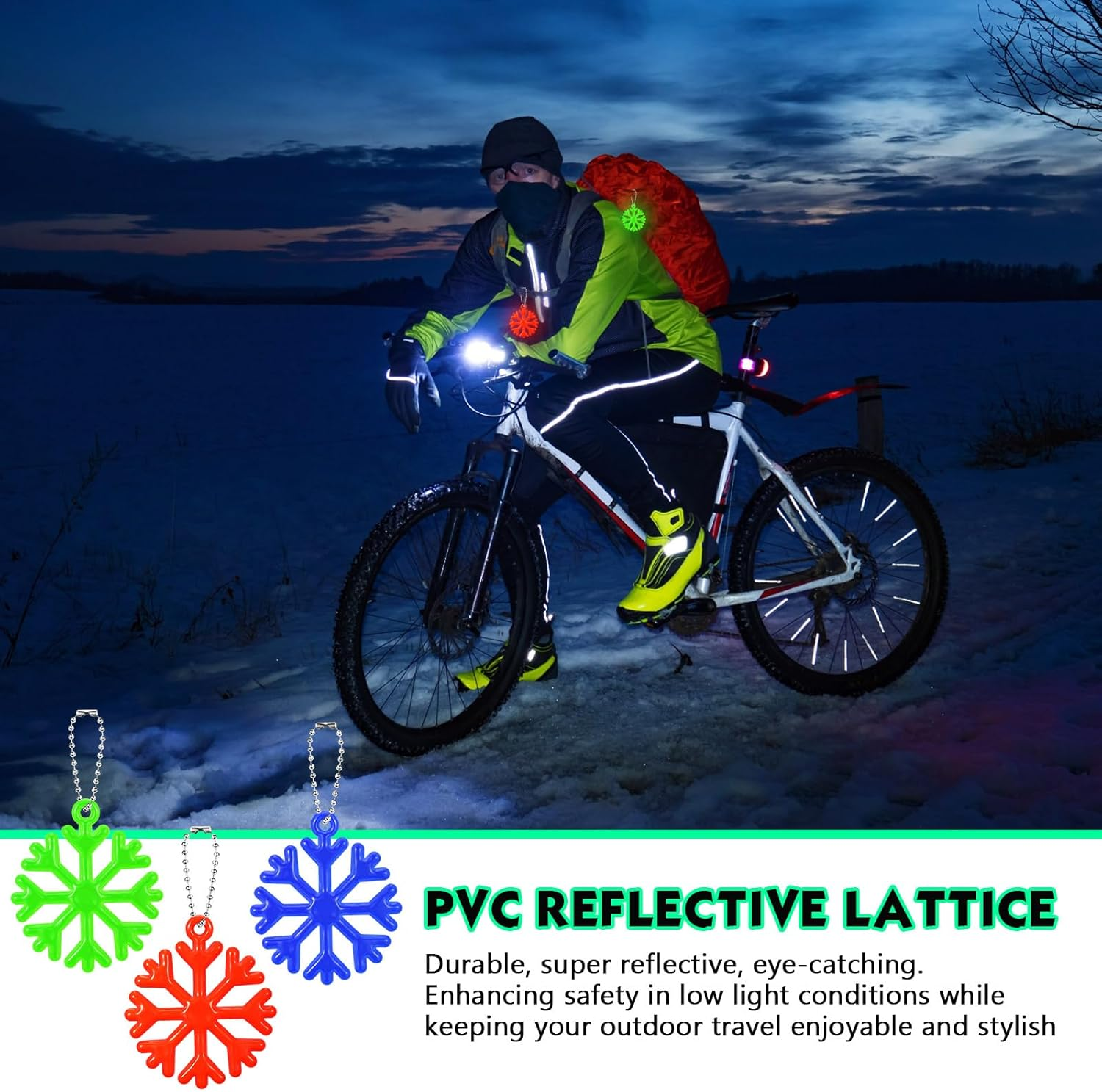 Namalu 12 St&uuml;ck Sicherheits Reflektor Anh&auml;nger Reflektierenden Anh&auml;nger Mehrfarbiger Schl&uuml;sselanh&auml;nger Handyanh&auml;nger Sicherheitsreflektorausr&uuml;stung F&uuml;r Dekoration Rucksackwandern image number 4