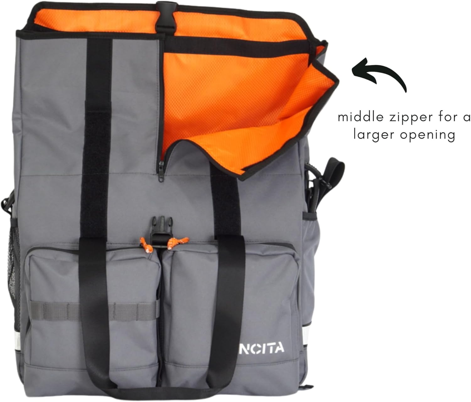 Vincita Large Black Minimal Brompton Bike Bag Accessory - with Laptop Compartment, Rain Cover, Shoulder Strap & Frame Mount image number 3