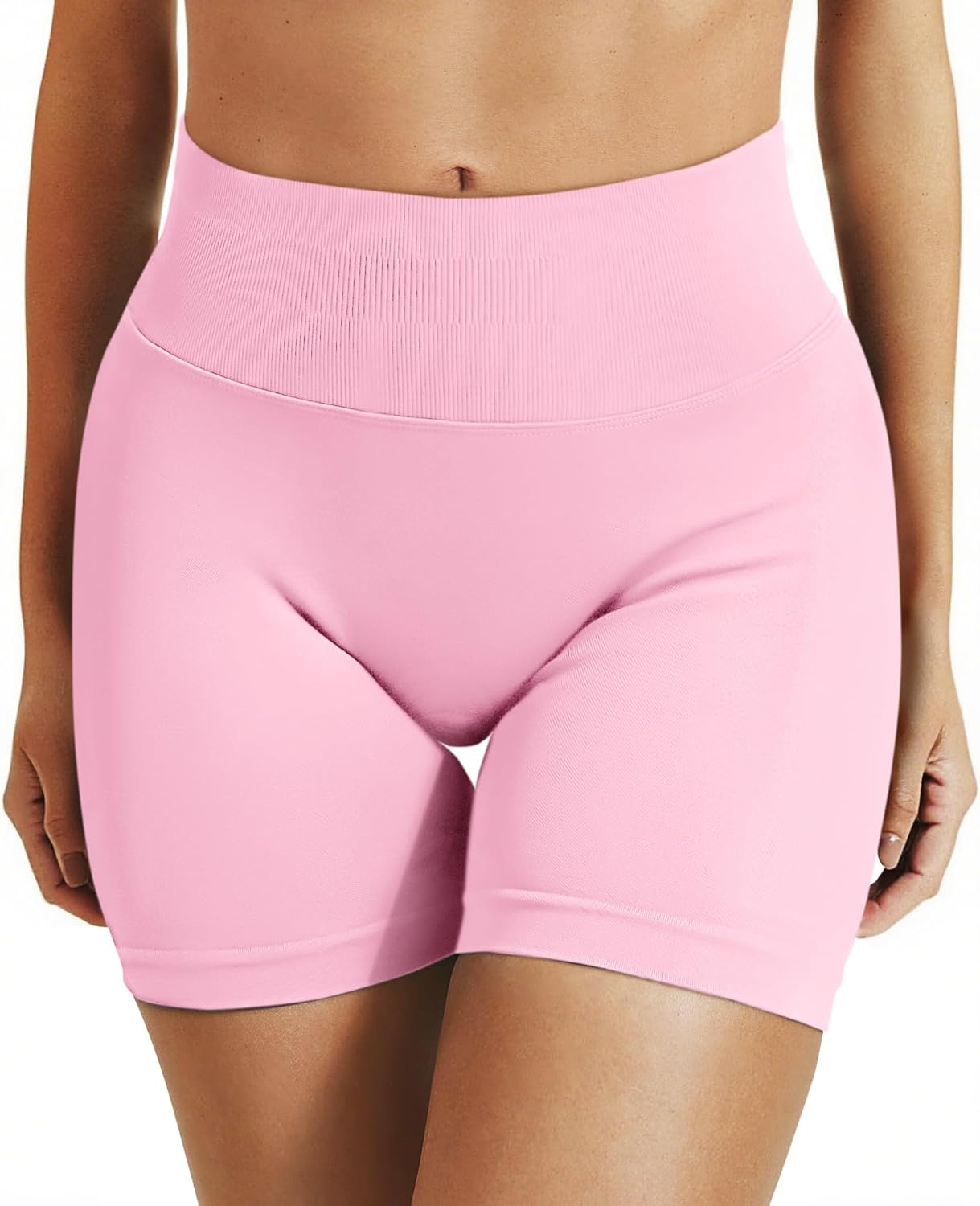 Fisoew Women Workout Impact Shorts 3.6"/ 4.5"/ 6" Scrunch Butt Lifting Gym Seamless Booty Biker Shorts image number 6