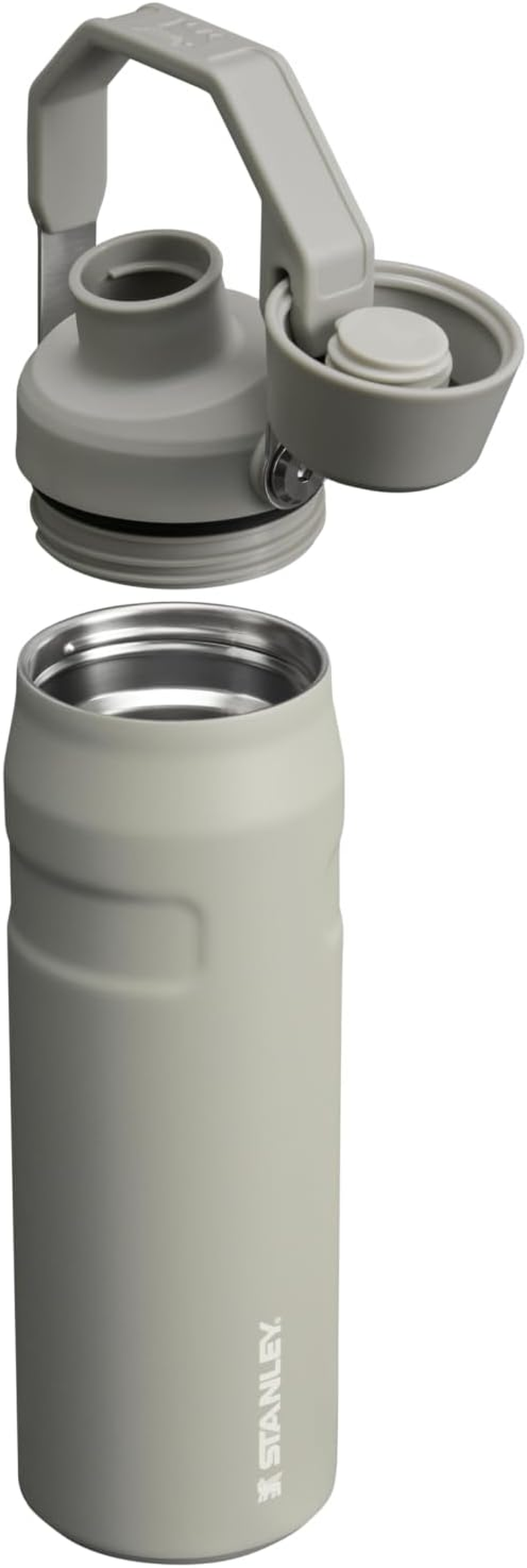 Stanley Iceflow Fast Flow Water Bottle 24 Oz | Angled Spout Lid | Lightweight and Leakproof for Travel and Sports | Insulated Stainless Steel | Bpa-Free | Ash