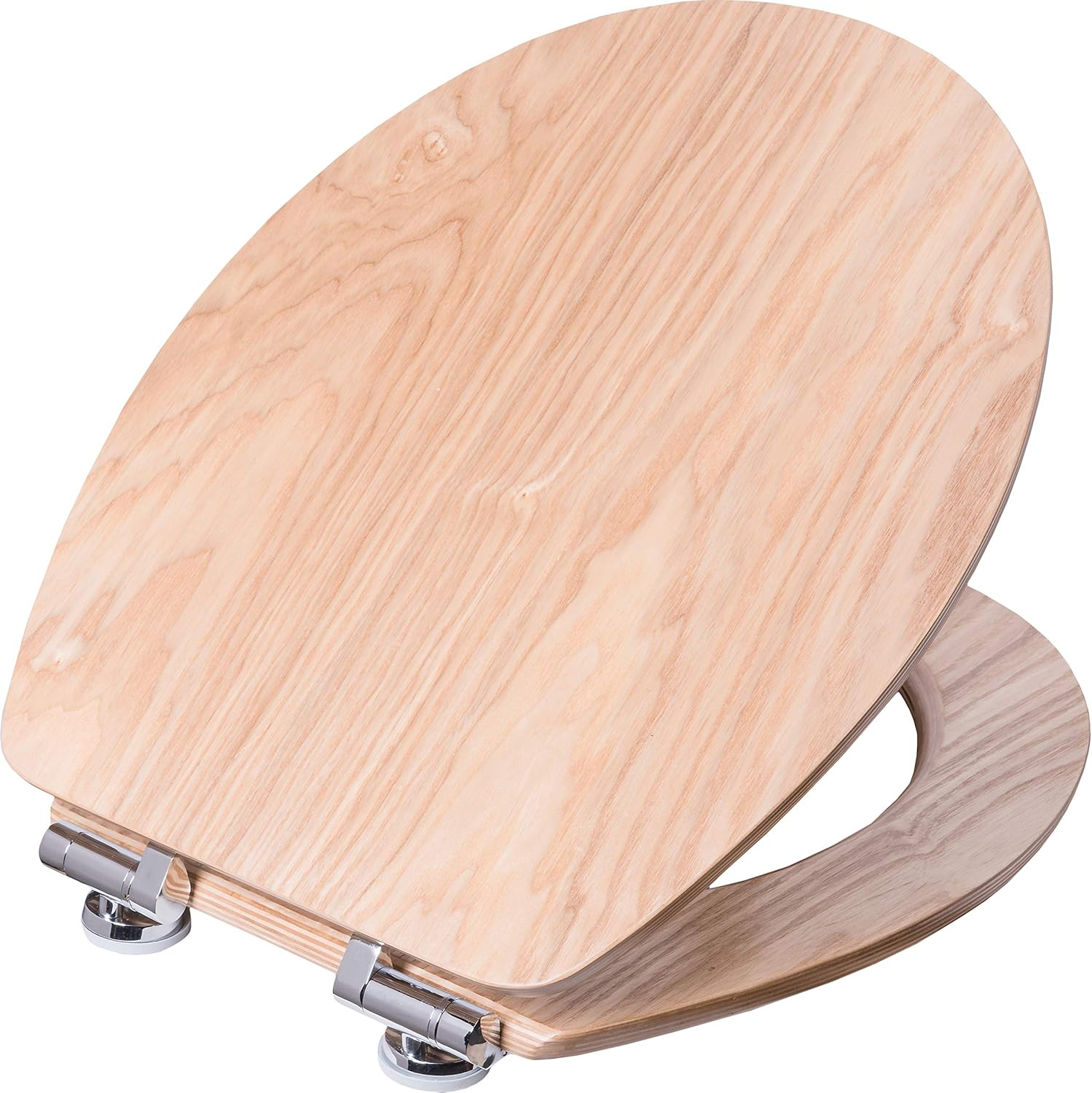 Cornat KSLIGESC Ligna Oak Toilet Seat with Soft-Close Mechanism