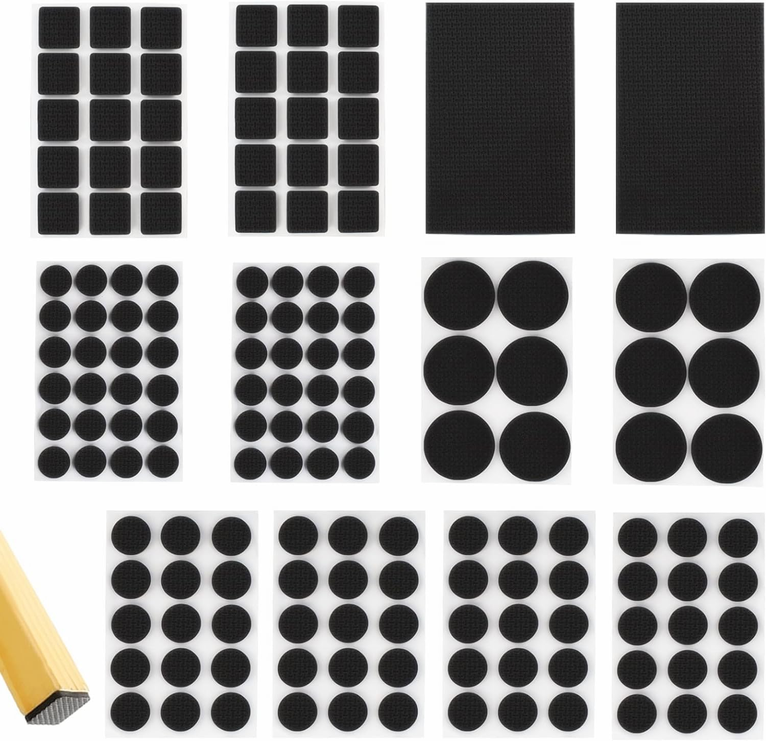 152PCS Furniture Pads, Chair Leg Pads Self Adhesive Furniture Pads Rubber Chair Feet, anti Scratches Furniture Pads for Floor,Non Slip Chair Leg Floor Protectors. image number 4