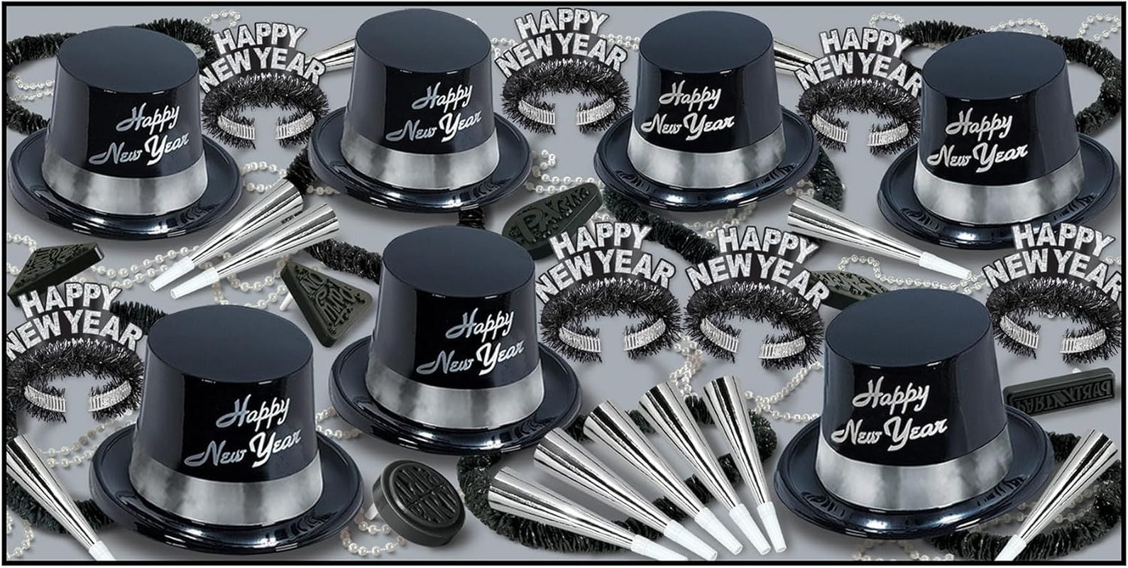 Beistle 88780BKG50 1-Pack Decorative Legacy Party Assortments for 50 People, Gold