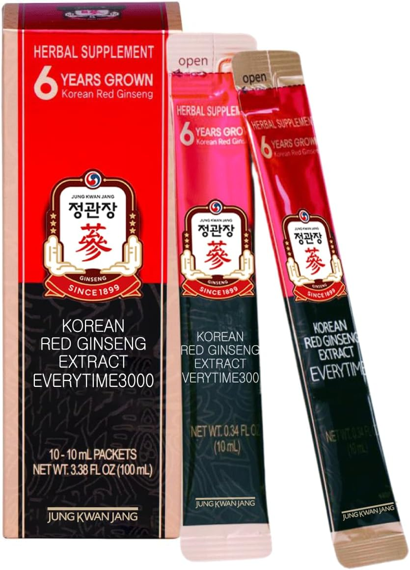 Jung Kwan Jang Korean Red Ginseng Extract Stick Everytime 3000Mg 10Ml X 10 Sticks