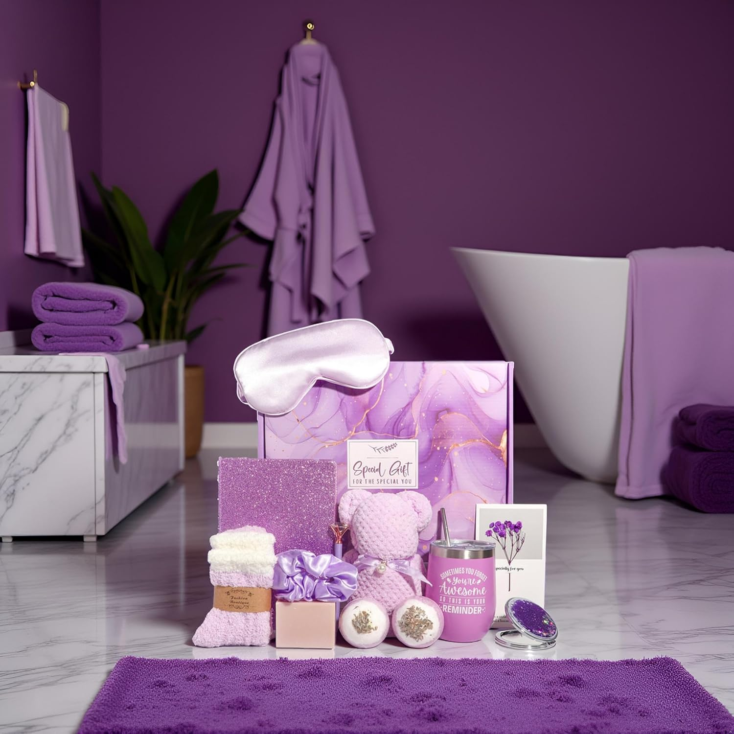 Birthday Gifts for Women &ndash; Luxury Gift Set with Bath Bombs, Skincare & Self Care &ndash; Gift Hamper, Gift Box, Gift Baskets &ndash; Woman Birthday Present, Pamper Hamper for Her, Mum, Wife, Friend image number 5