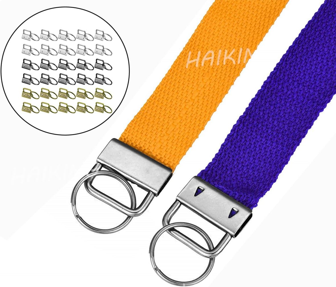 Hardware Key Fob, 30 PCS Metal Tail Clip Key Rings Sets for Keychain, Lanyard, Chain Making Supplies (3 Colors) image number 3