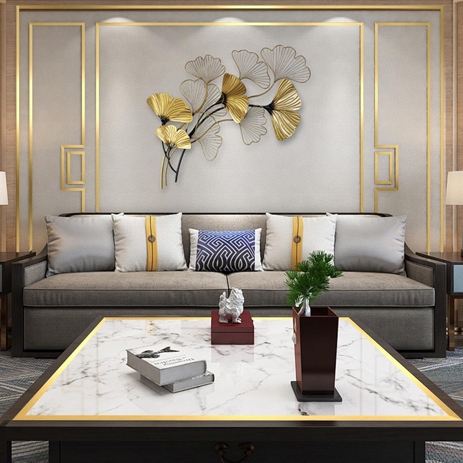 Gold Metalized Brushed Finish Molding Trim, Peel and Stick Strip for Mirror Frame, Wall, Fireplace and Home DIY Decoration (32.8 Ft X 0.8 Inch) image number 5