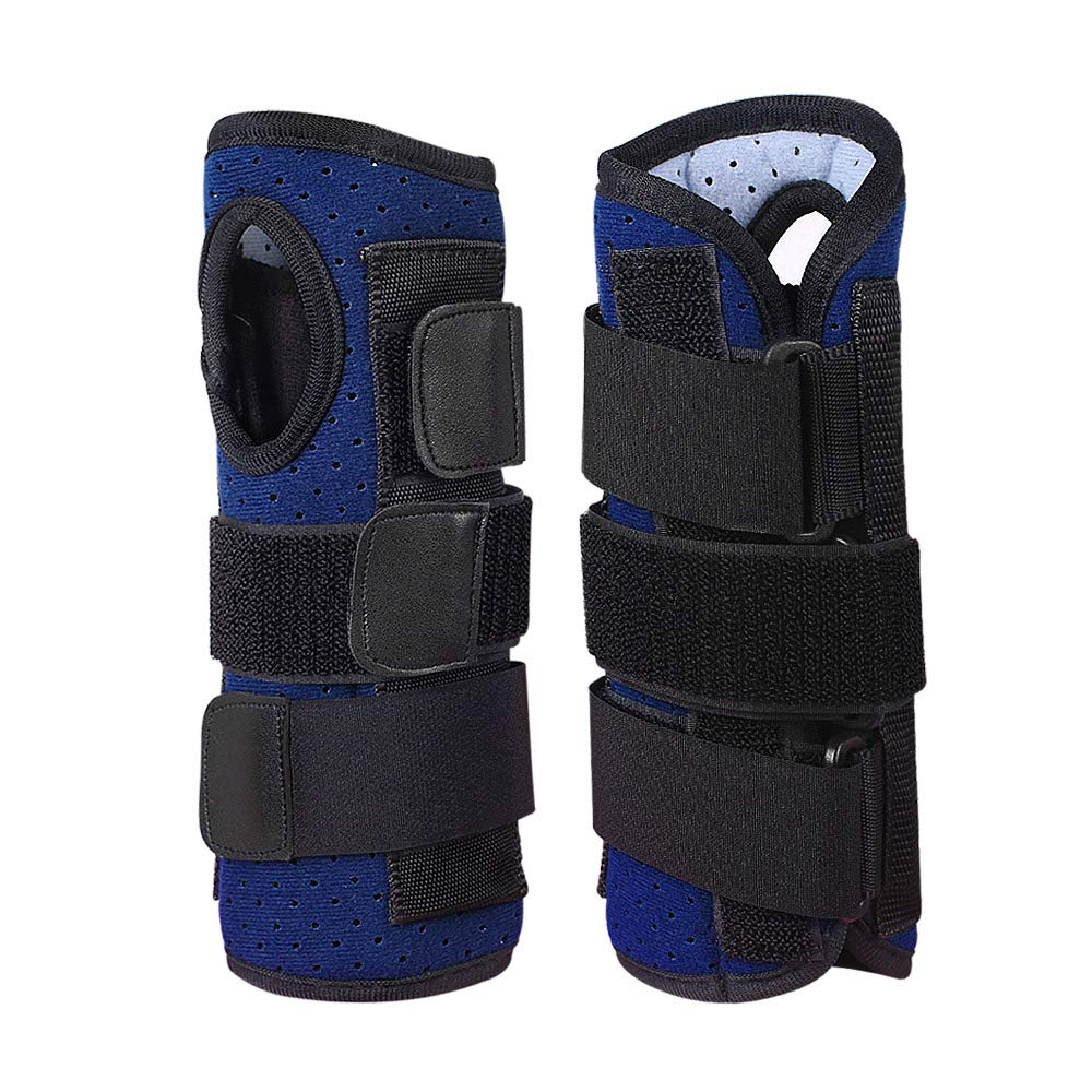 Wrist Brace, Carpal Tunnel Splint with Metal Support Strip Compression Wrist Fixator for Relieve Arthritis, Tenosynovitis, Wrist Pain, Sport Sprain (Right+Left) image number 2