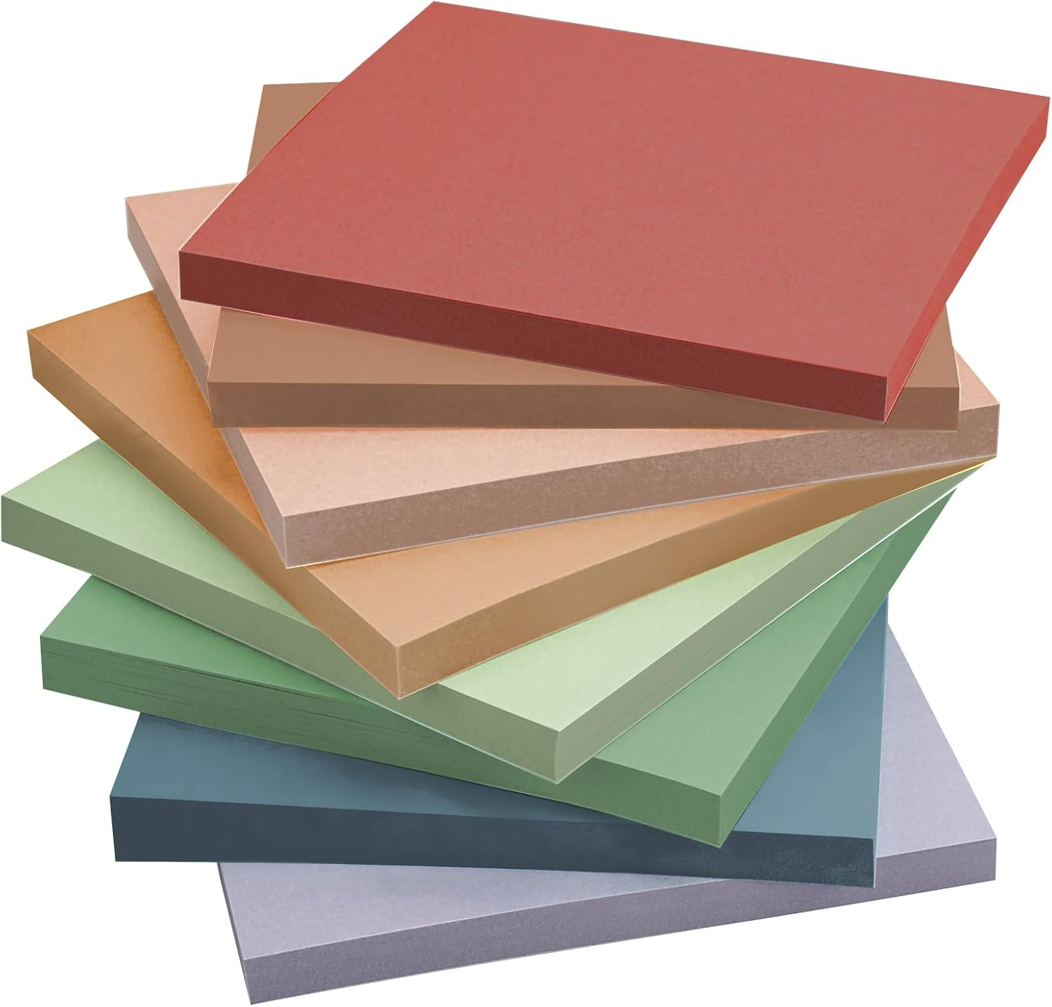 8 Pads Sticky Notes 3X3 Inches,Bright Colors Self-Stick Pads, Solid Color Premium Sticky Pads,Easy to Post for Home, Office,School, Notebook, 50 Sheets/Pad-Light Color