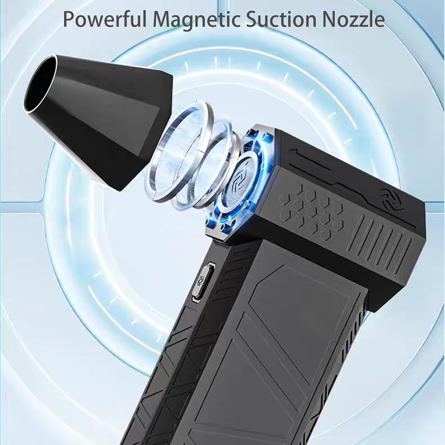 Compressed Air Duster, 140000 RPM Rechargeable Air Mini Blower, 4-In-1 Vacuum Cleaner, Fast Charging Electric Air Duster for Computer, Bed, Keyboard, Outdoors, Cars, House image number 3