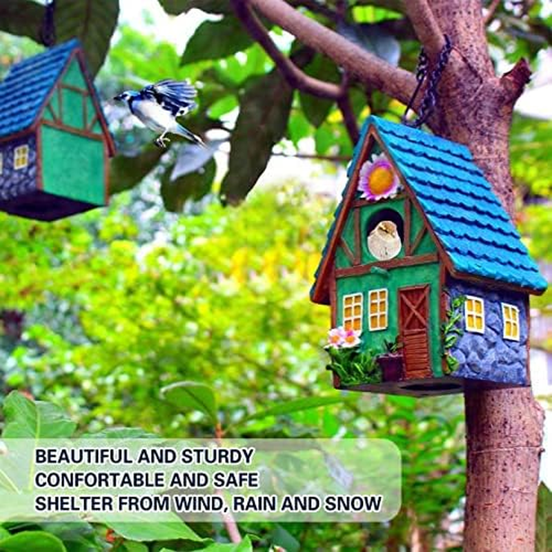 Bird Houses for outside Clearance Hanging Birdhouses for Outdoors Bluebird Houses for outside Nesting Box for Bird Lovers Tree Swallow Bird Finch Wild Birds Wren Chickadee1 image number 3