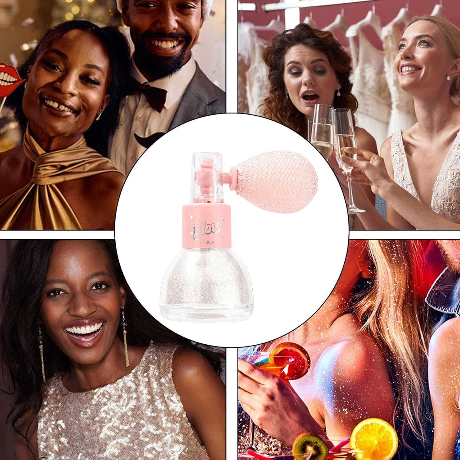 Gupcaqosjw Body Glitter Spray,7G Body Shimmer Powder - Highlighters Shimmering Cosmetic for Women, Disco Concert Festival Halloween Party Outfit Painting