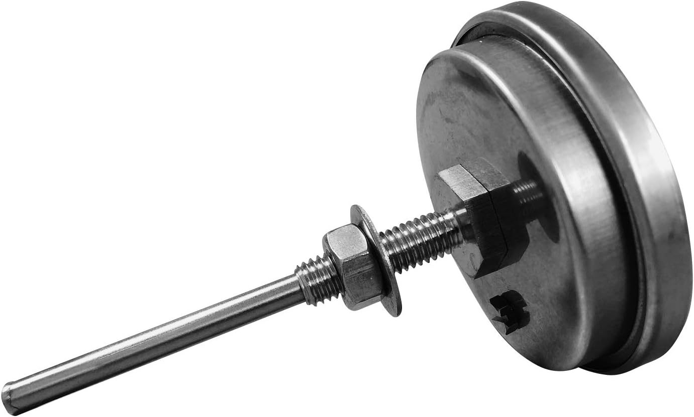 Lavalock Black Face BBQ Grill Thermometer 50F-900F High Temp Range Heavy Duty Premium Quality Smoker Thermo 2 Inch or 3" M8 (9/32") 3 Inch Stem (3 In. Black Face) image number 5