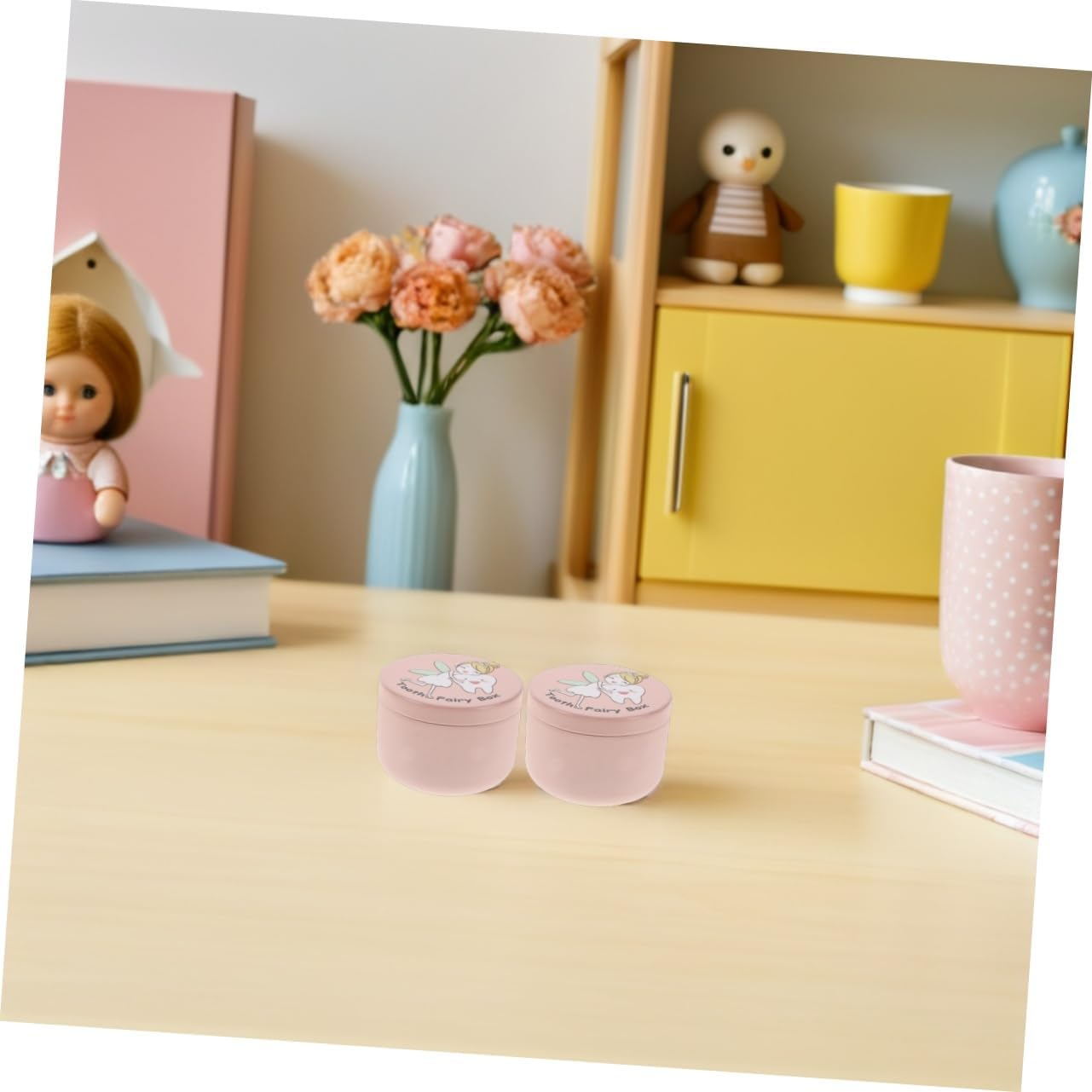 STOBAZA 2Pcs Baby Tooth Box: Tooth Keepsake Box Antique Collection Organizer Holder Keepsake Case for Kids to Keep the Childhood Memory Container for Kids to Keep the Childhood Memory image number 6