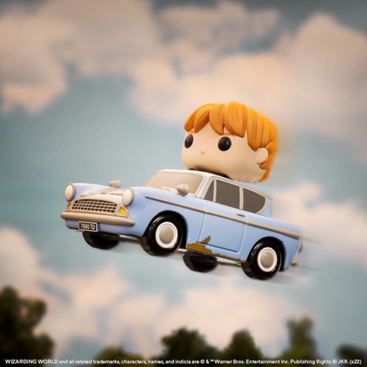 Funko Pop! Harry Potter - Ron with Car Cos 20Th Ride Vinyl Figure, 4.46-Inch Size image number 2