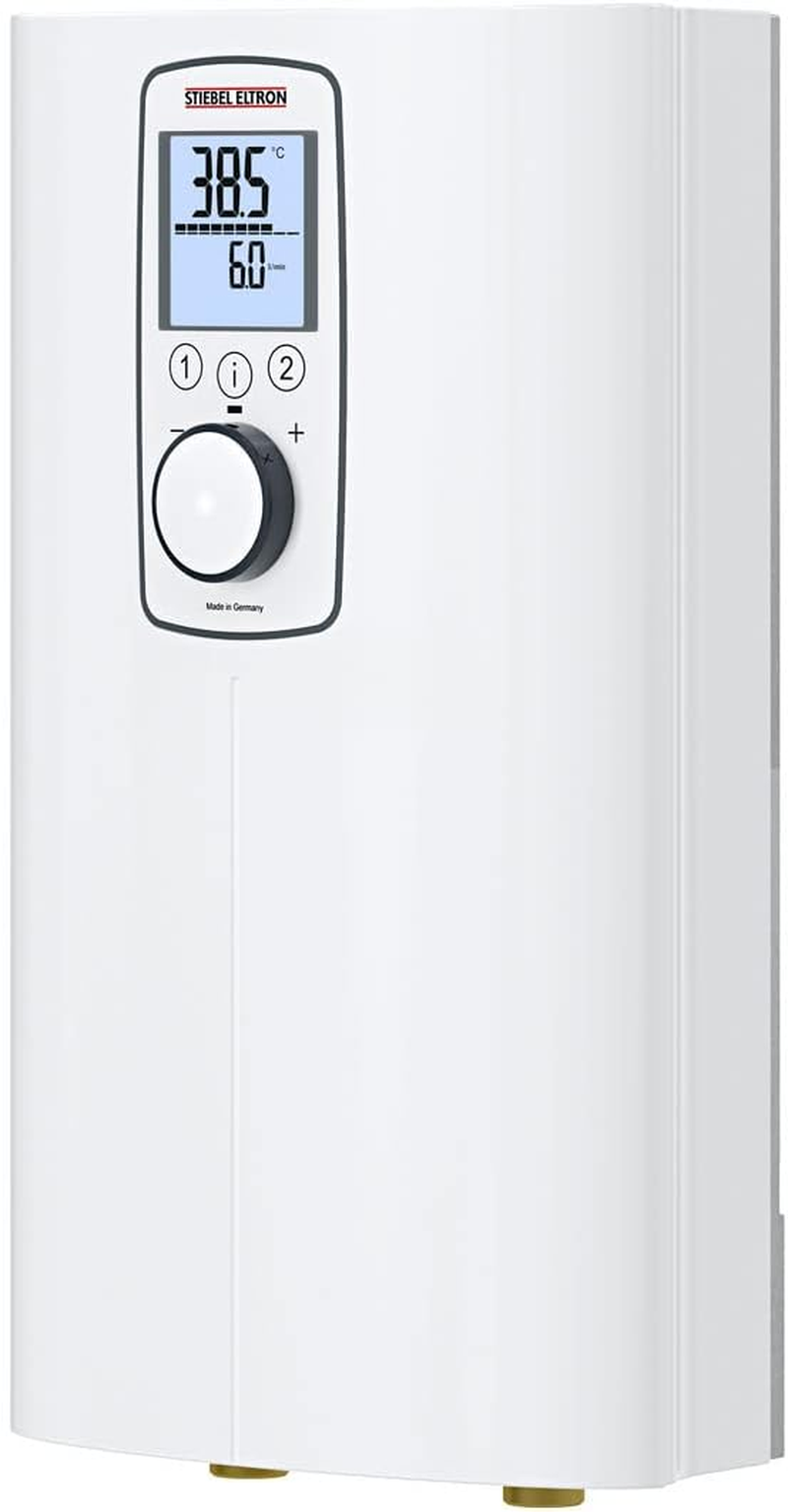 Stiebel Eltron DCE-X Premium Compact Instant Water Heater, Suitable for Showers, Maximum Energy Efficiency, Accurate Temperature Delivery, 238159, 220240 V, White, 10/12 Kw image number 2