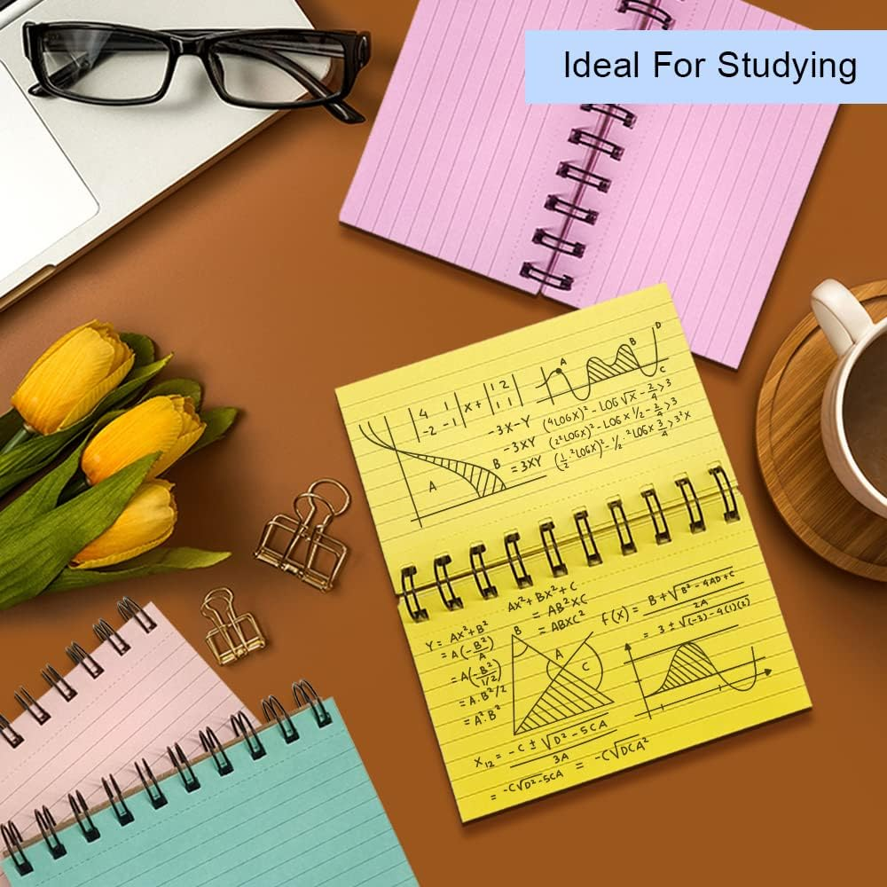 Blank Index Cards, Assorted Colored Ruled Index Cards 3X5 Inches, Great Spiral Note Cards & Memo Cards for School, Office, Learning and Memory Cards (400 Count) image number 6