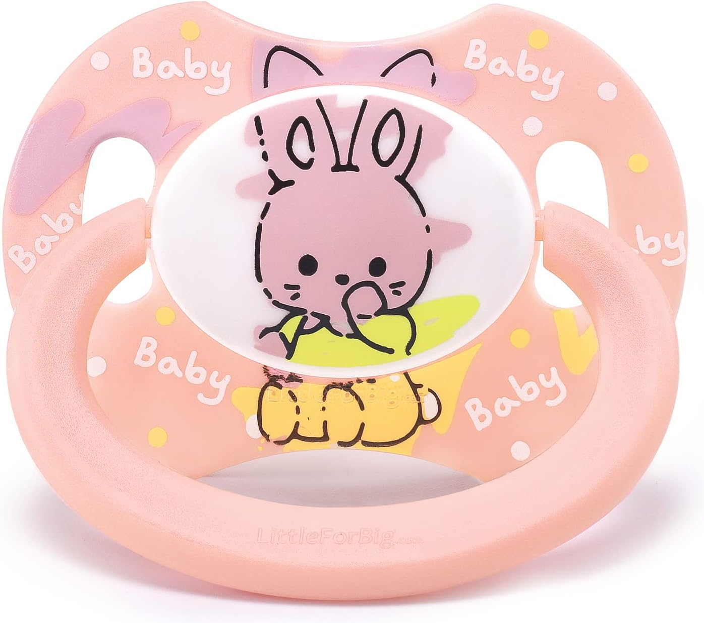 Littleforbig Bigshield Generation-Ii Big Sized Pacifier Cuties Pattern Pink Bunny image number 5