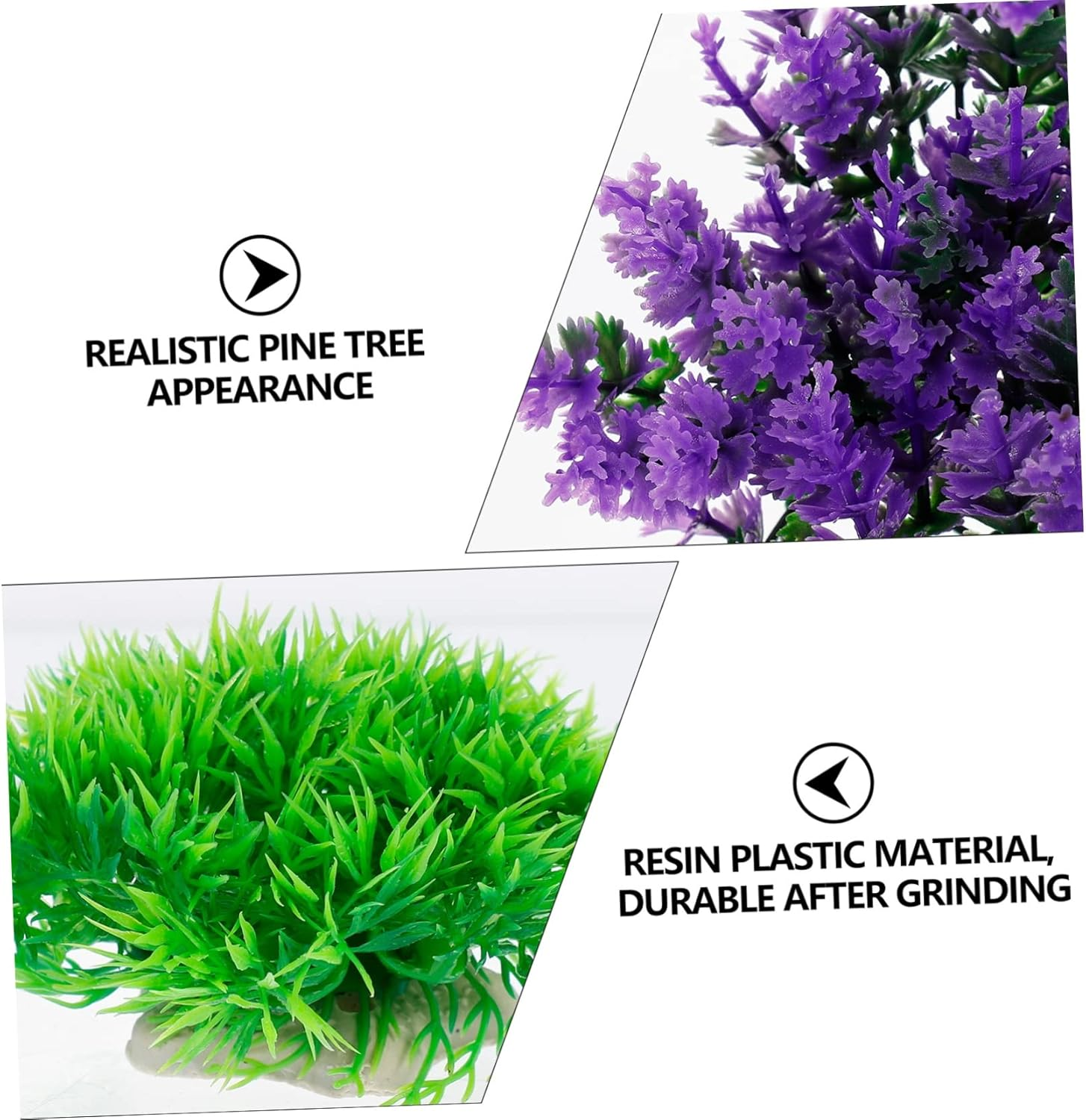 TOGEVAL 4Pcs Lifelike Aquarium Aquatic Plants Realistic Resin Fish Tank Decor for Natural Landscape and Lightweight Aquarium Decoration image number 6