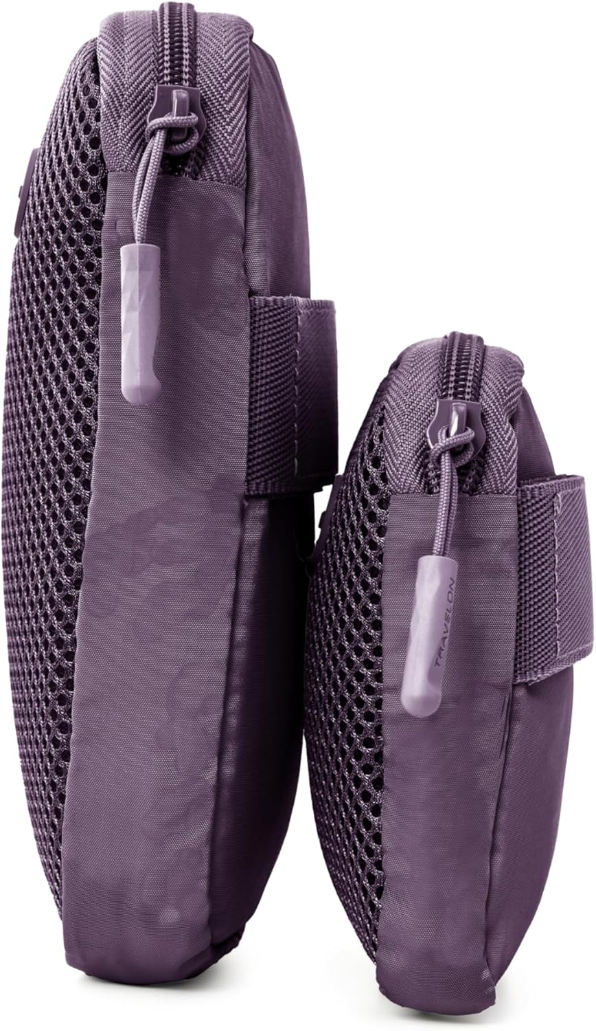 Travelon Packing Intelligence, Pi All Day Set of 2 Accessory Pods, Blackberry, One Size, Pi All Day Set of 2 Accessory Pods