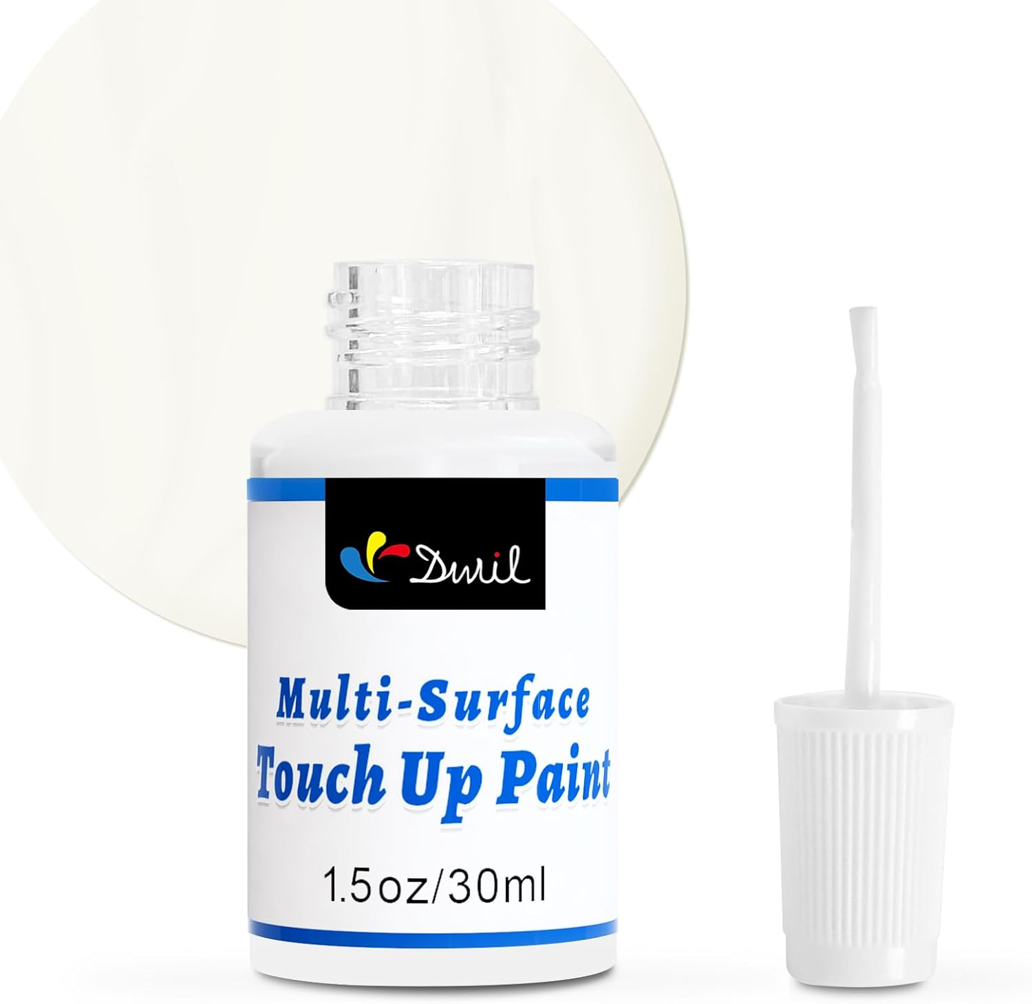 DWIL White Touch up Paint - Multi Surface Touch up Paint Pen, Scratch Repair for Wall, Door, Cabinets, Wood, Furniture, 1.5 Fl Oz (Semi Gloss, White)