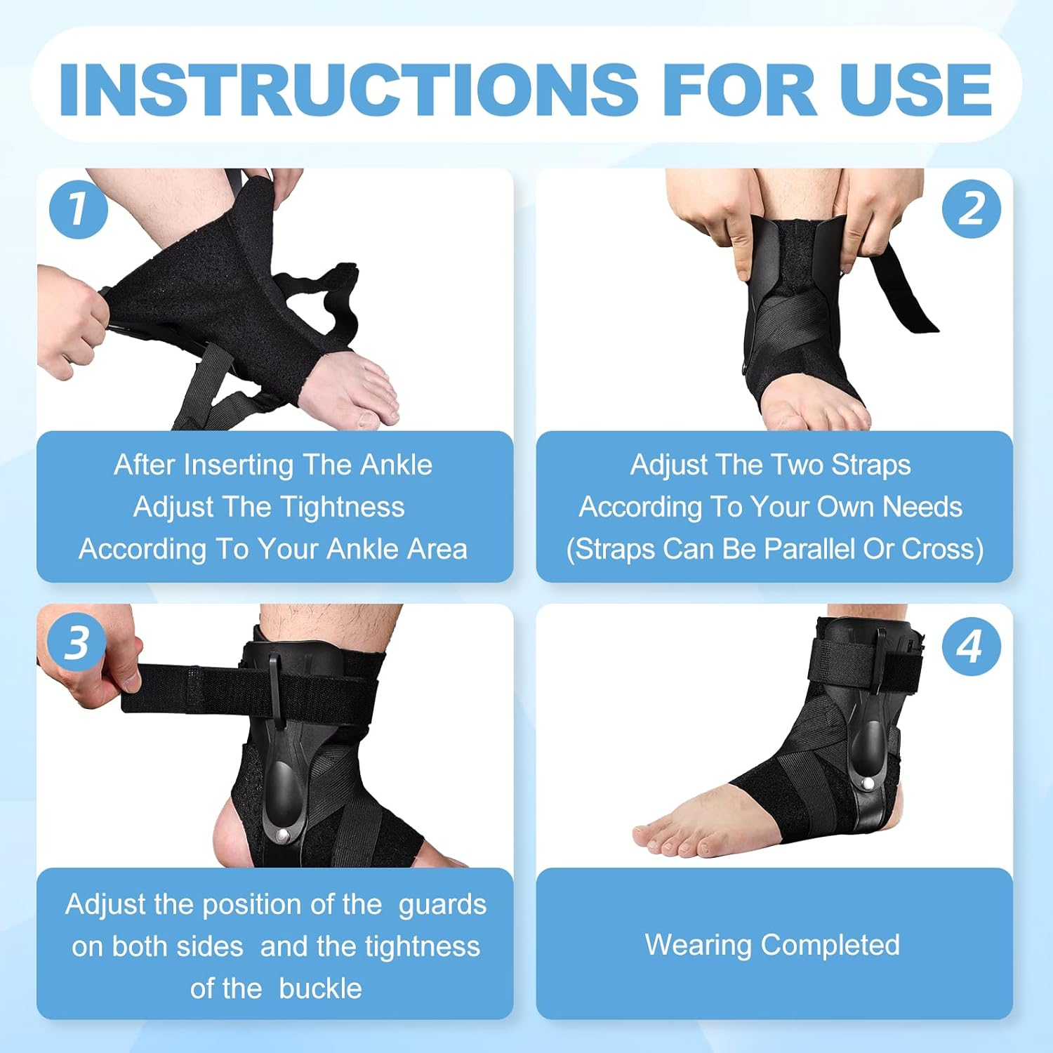 Ankle Brace for Basketball Soccer Sports,Ankle Support Brace with Open Heel for Ligament Injuries and Soft Tissue Treatment,Breathable Ankle Compression Sleeve (XL) image number 2