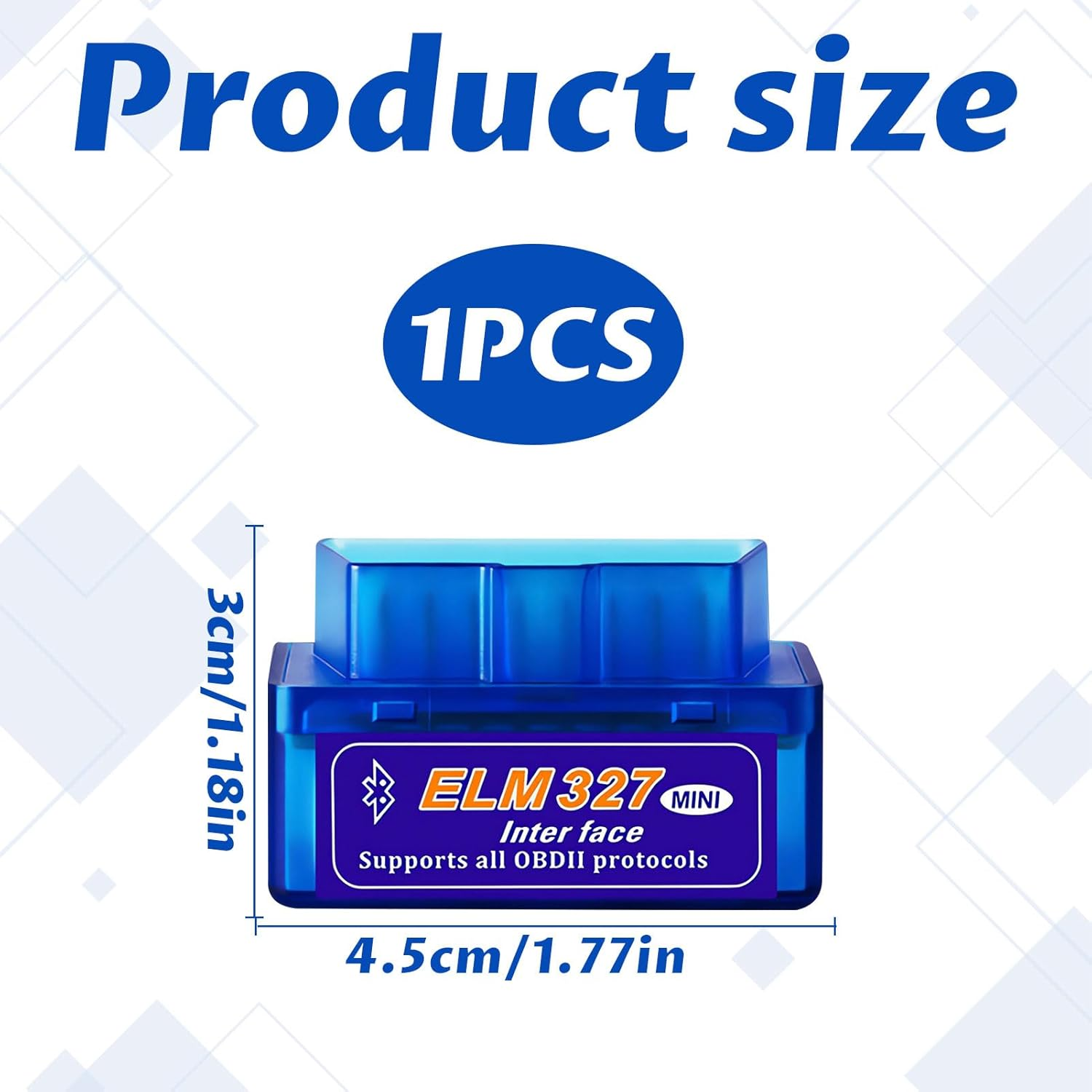 OBD2 Scanner Bluetooth, OBD Scanner, Elm327 OBD2 Code Reader Bluetooth Scan Tool, Wireless OBD Car Code Reader, Check Engine Code Reader, Compatible with Ios, Iphone, Ipad and Android image number 5