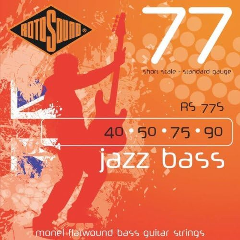 Rotosound RS77S Monel Flatwound Short-Scale Bass Guitar Strings (40 50 75 90)