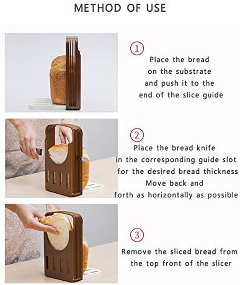 TCOTBE, Bread Bake Slicer Cutter, Foldable Compact Bread Slicing Guide,Kitchen Accessories,Bread Machine for Homemade Bread Bagel Loaf Sandwich image number 1