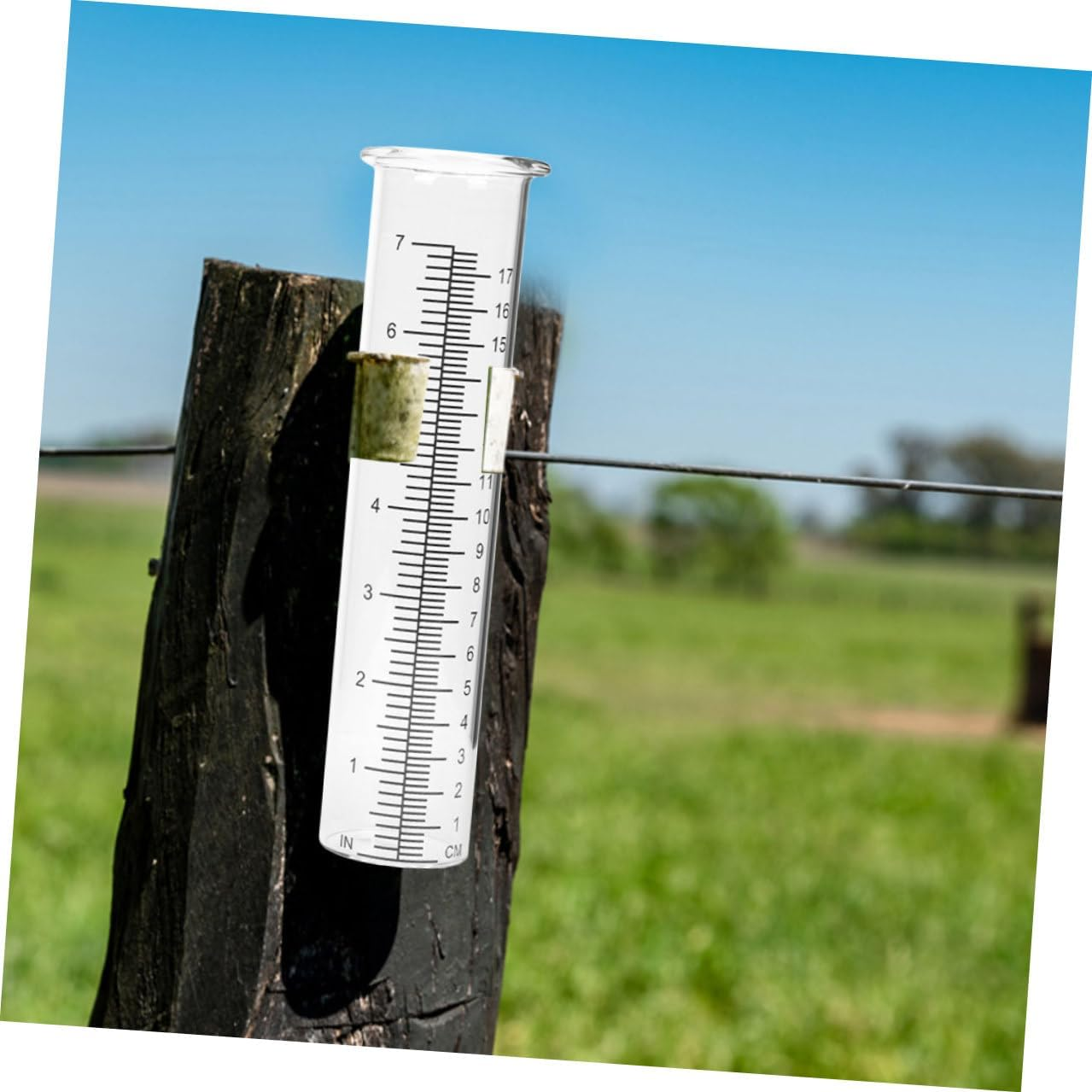 4Pcs Transparent Glass Rain Gauge Tubes Portable Outdoor Rainfall Measuring Tools for Garden Lawn Backyard with Clear Scale Accurate and Easy to Read image number 4