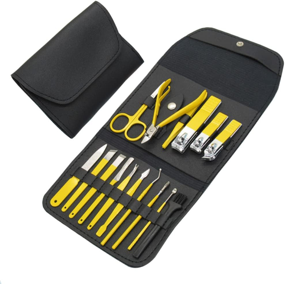 9/12/16/18Pcs/Set Professional Manicure Pedicure Set for Nail Tips Cutter Stainless Steel Nail Clipper Tools Kit for Nail Art,9Pcs