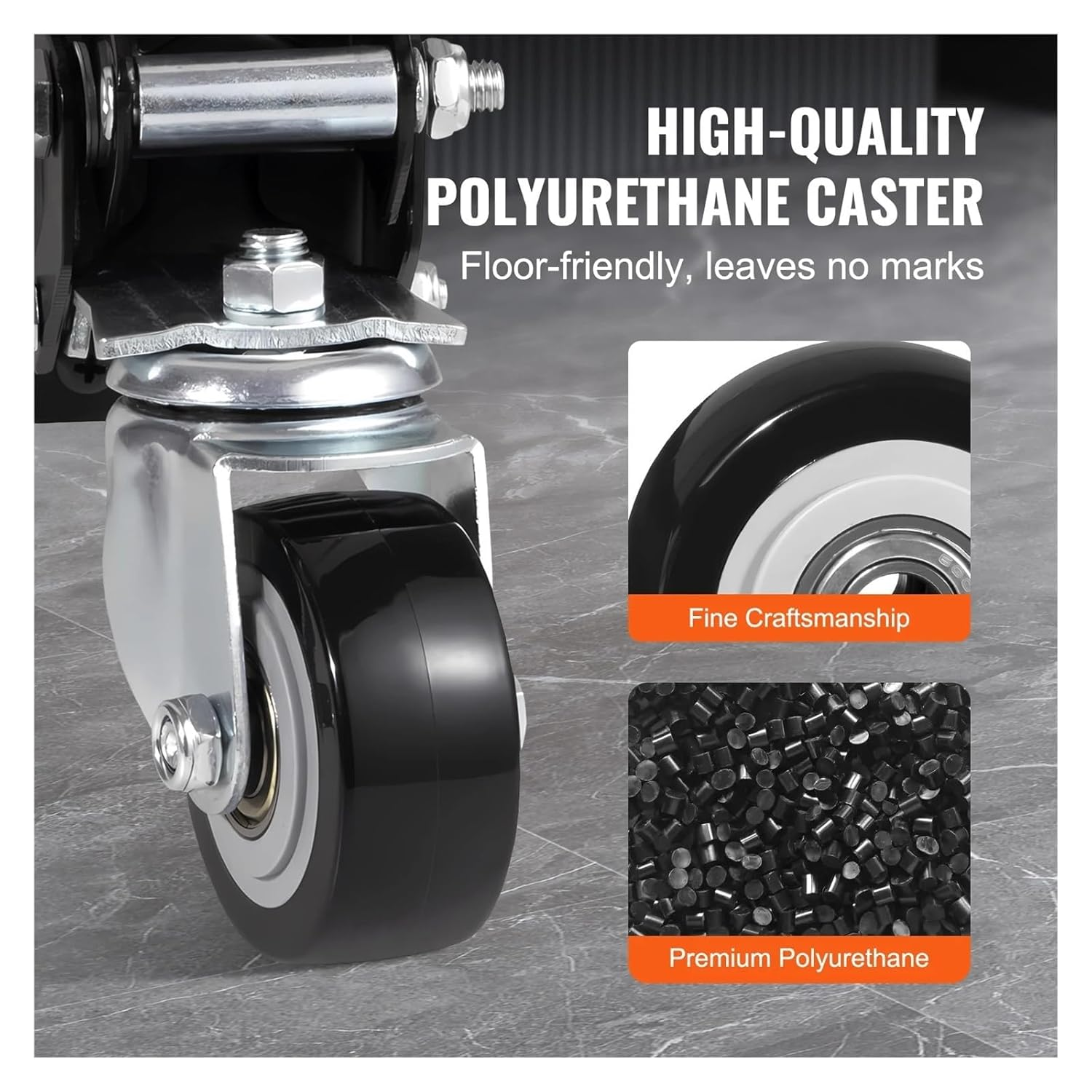 SIMTWO 4 Pack Workbench Caster Kit, Retractable Caster Heavy Duty 660Lbs, Adjustable Workbench Castor Wheels for Workbenches, Tables, Cabinets, 360&deg; Rotation image number 6