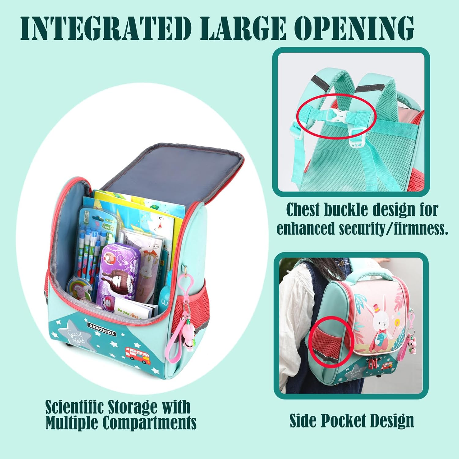 Kids' Backpack, Children'S Shoulder Bag, Cute Cartoon Backpack，Waterproof & Spinal Protection（Pink） image number 1