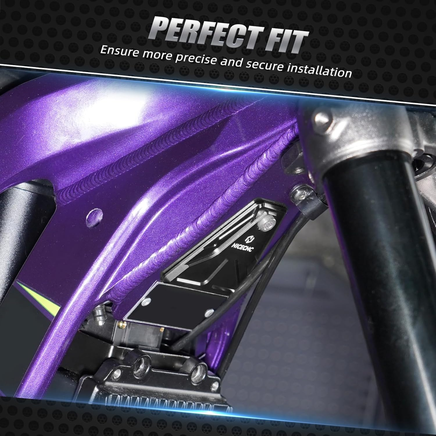 NICECNC Black Horn Cover Gap Cover Compatible with Surron Light Bee X Surron Light Bee S Surron Light Bee L1E Segway X160 Segway X260 See Fitment - Blue image number 4